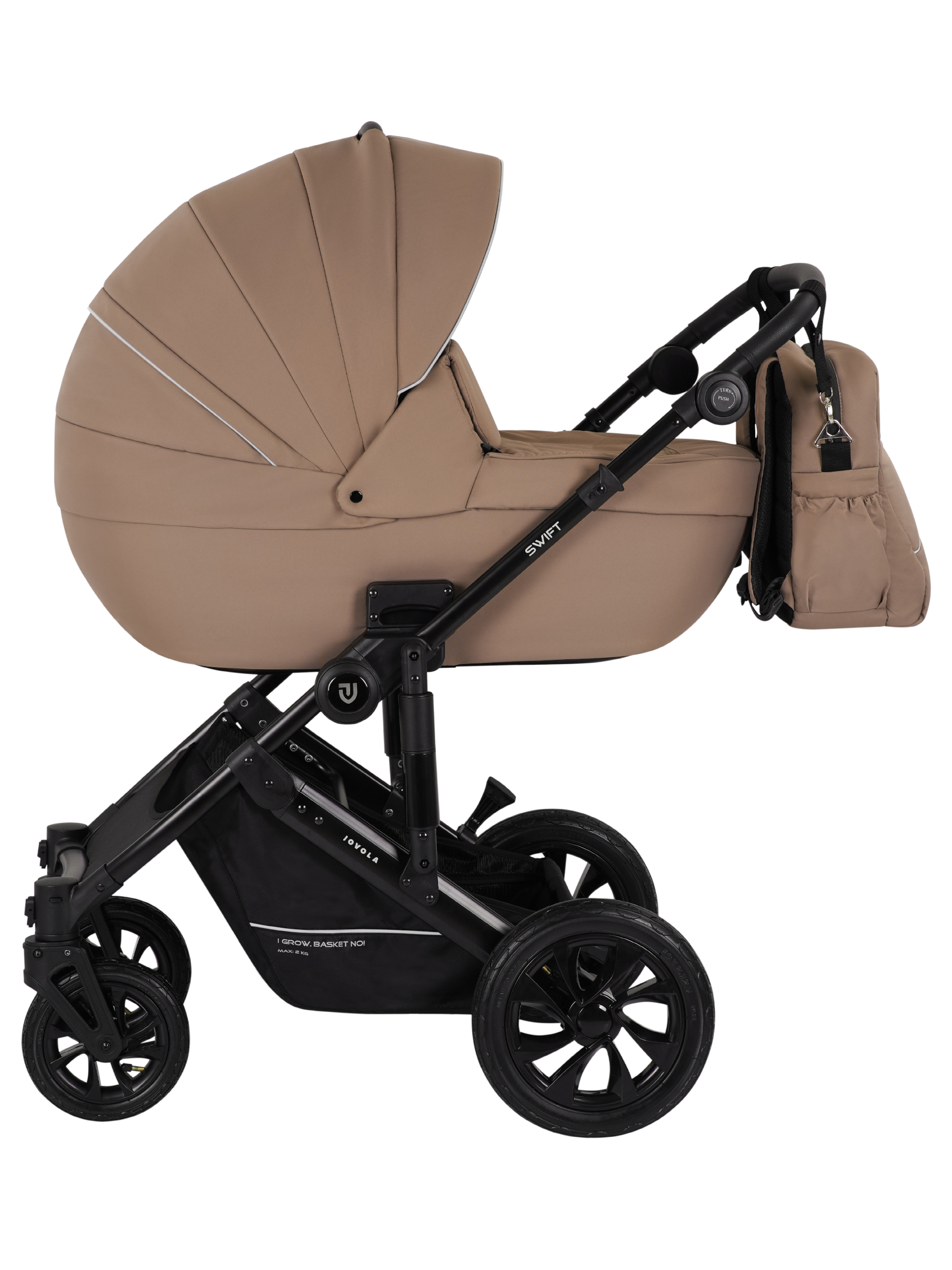 Коляска 3в1 JOVOLA Swift Plus темно-бежевый - фото 2