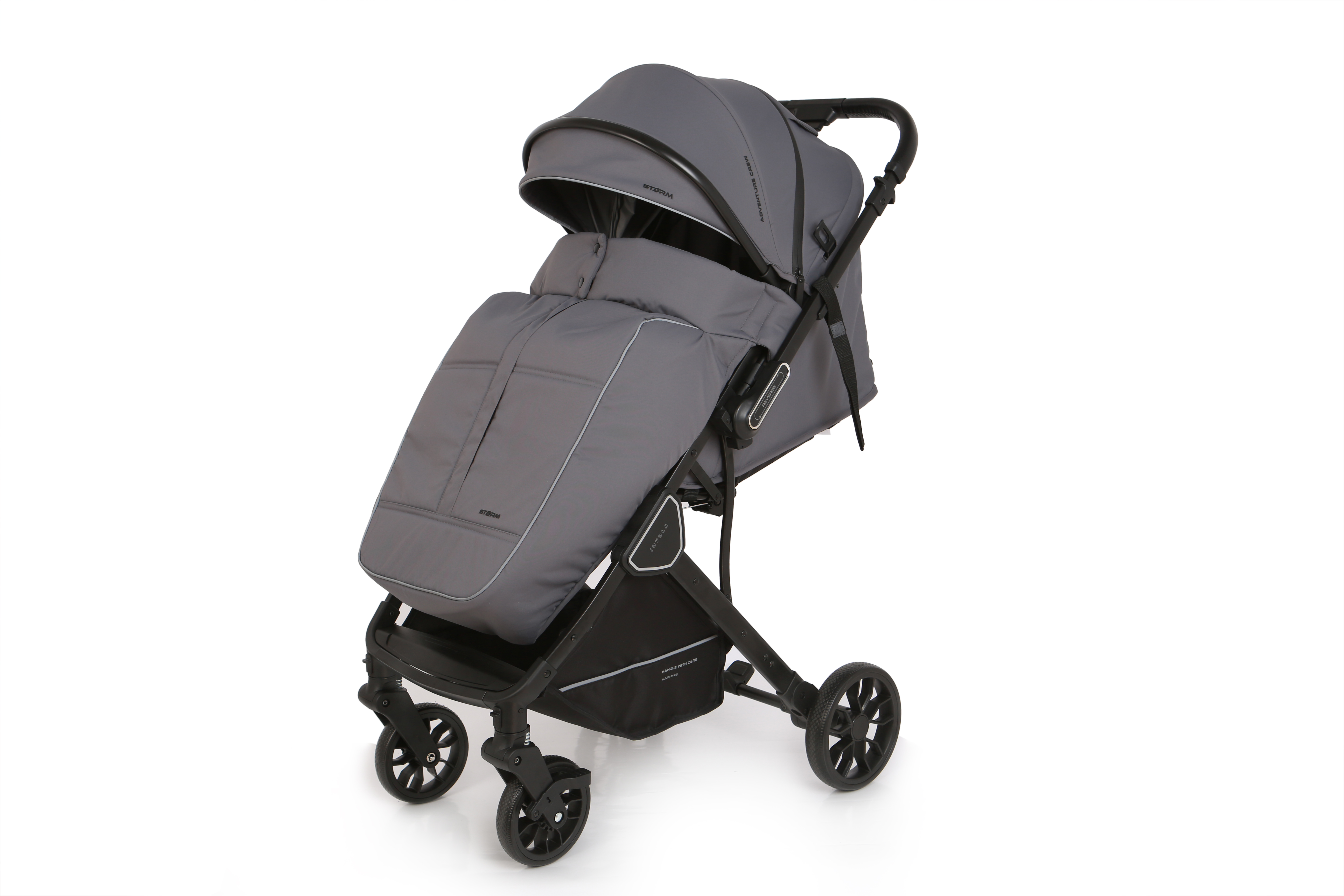 Коляска прогулочная JOVOLA Storm темно-серый - фото 3