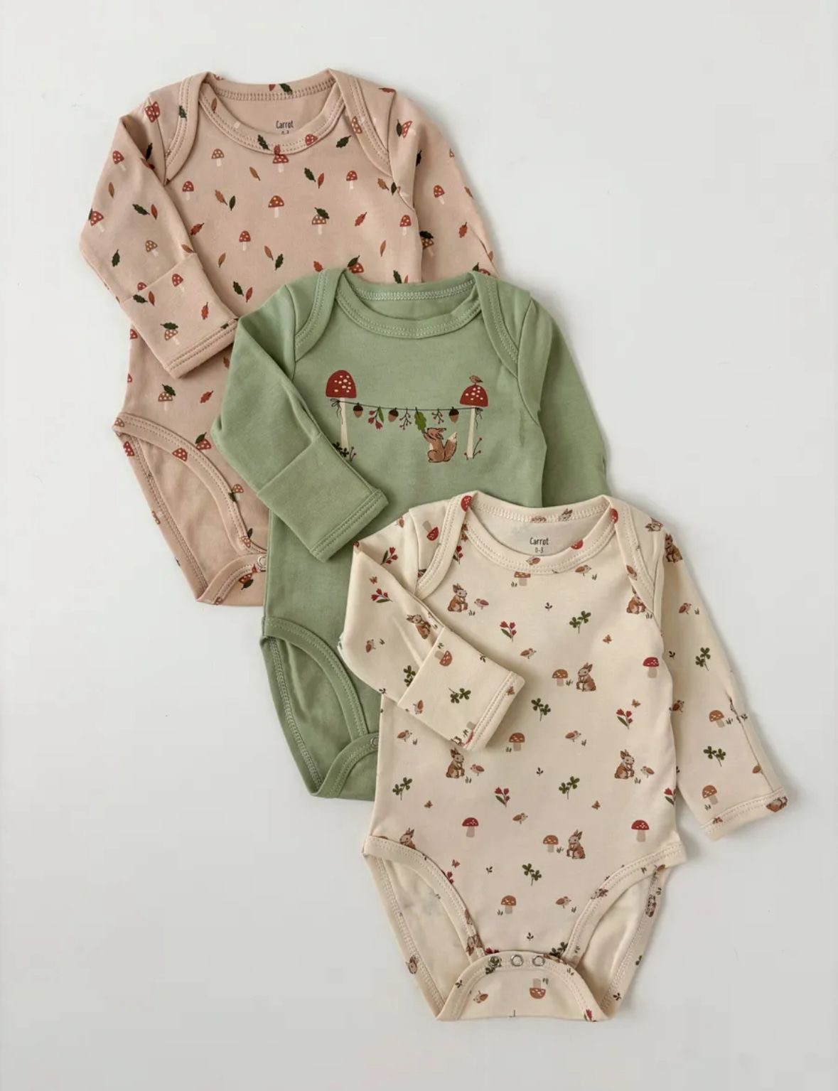 Боди 3 шт Carrot 10002232бельчонок - фото 1