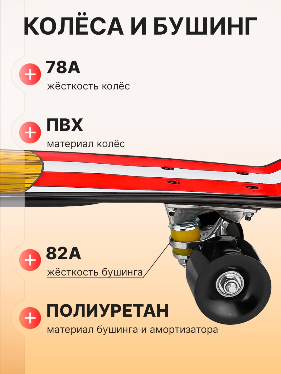 Скейтборд U-TURN 56 см - фото 3