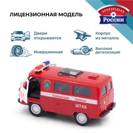 Пожарная машина . УАЗ УАЗ 1:34 красный в ассортименте