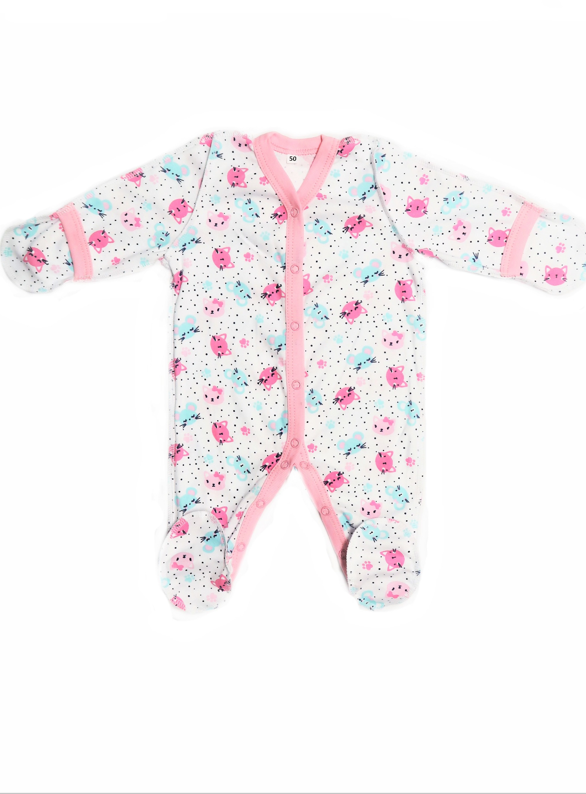 Комбинезон Рекантино 152-31 Розовый Белый - фото 1