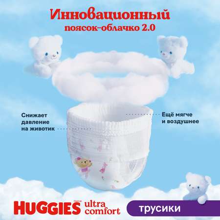 Трусики Huggies Ultra Comfort для девочек 5 (13-17 кг) 15 шт.