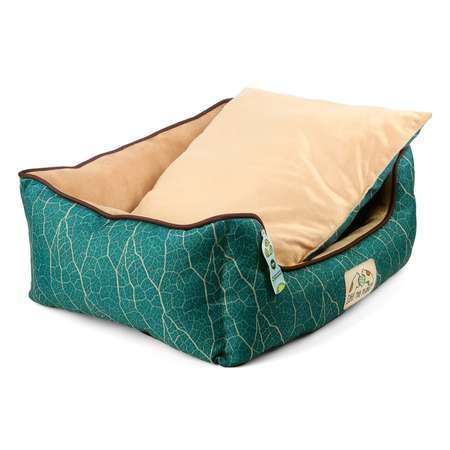 Лежанка для животных Triol Love The Planet Клён S 46*36*18см изумрудно-песочная
