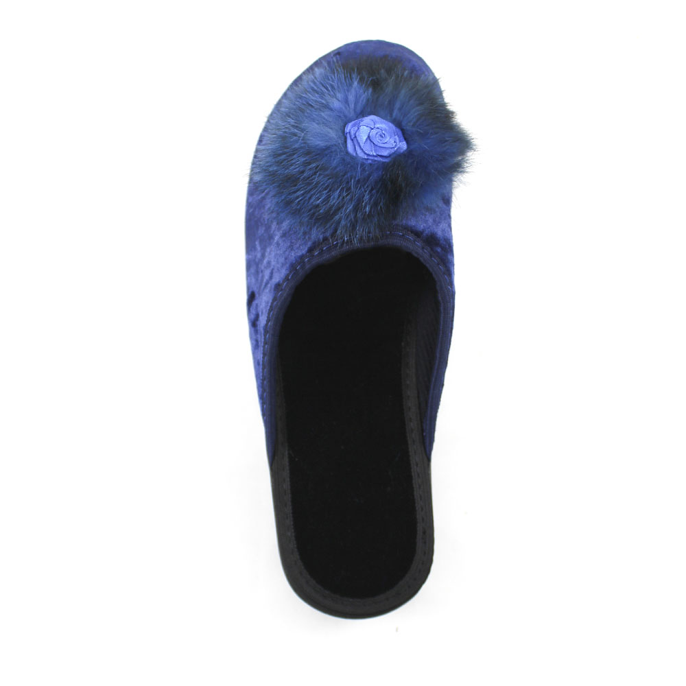 Тапочки Europen 1010пушок-СВ EUROPEN Тапочки домашние,синий - фото 3