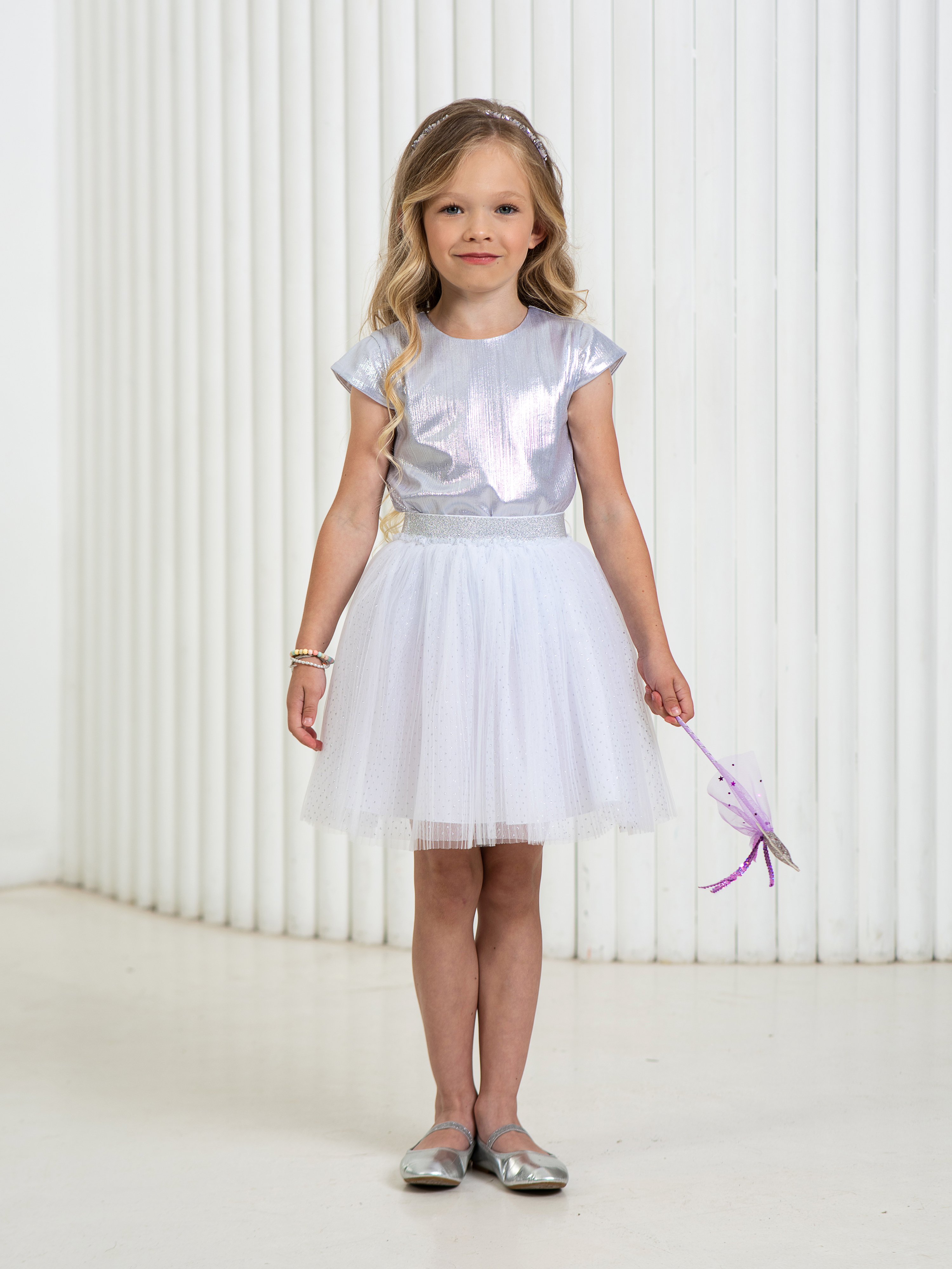 Юбка LisaWeta S-142 белый - фото 7