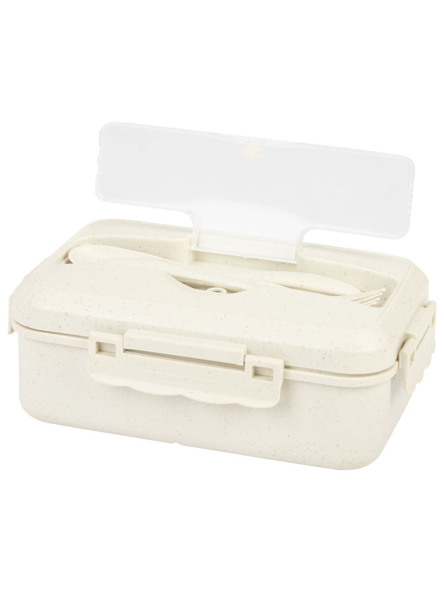 Ланч-бокс Joylux контейнер для еды с 3 отделениями и приборами 1,4 л 8х21х14 см - фото 14