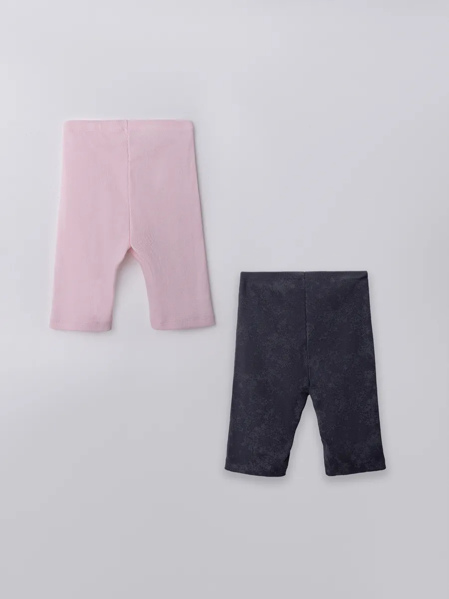 Велосипедки 2 шт Mark Formelle (Марк Формэль) 137753-2/графитовый acid wash +розовый acid wash - фото 7