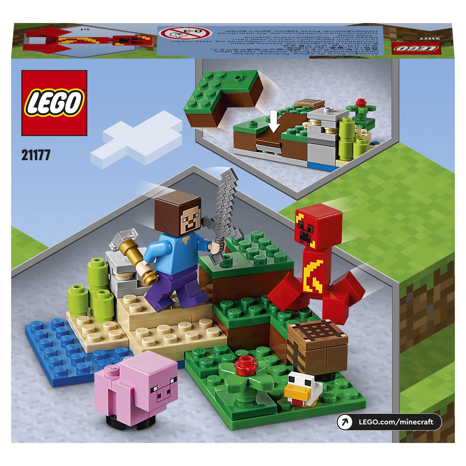 Конструктор LEGO Minecraft Засада Крипера 72 дет. - фото 3