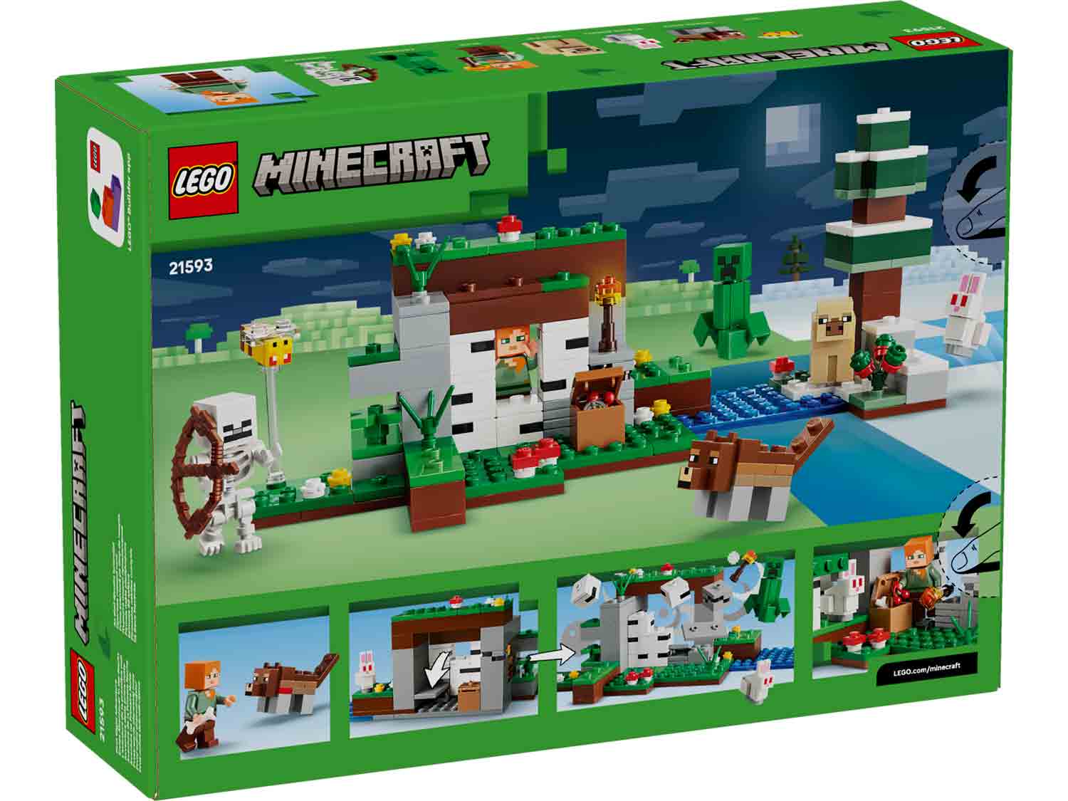 Конструктор LEGO Minecraft Приключение в первую ночь 301 дет. - фото 10