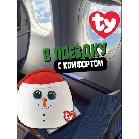 Мягкая игрушка-сквиш TY Флурри снеговик