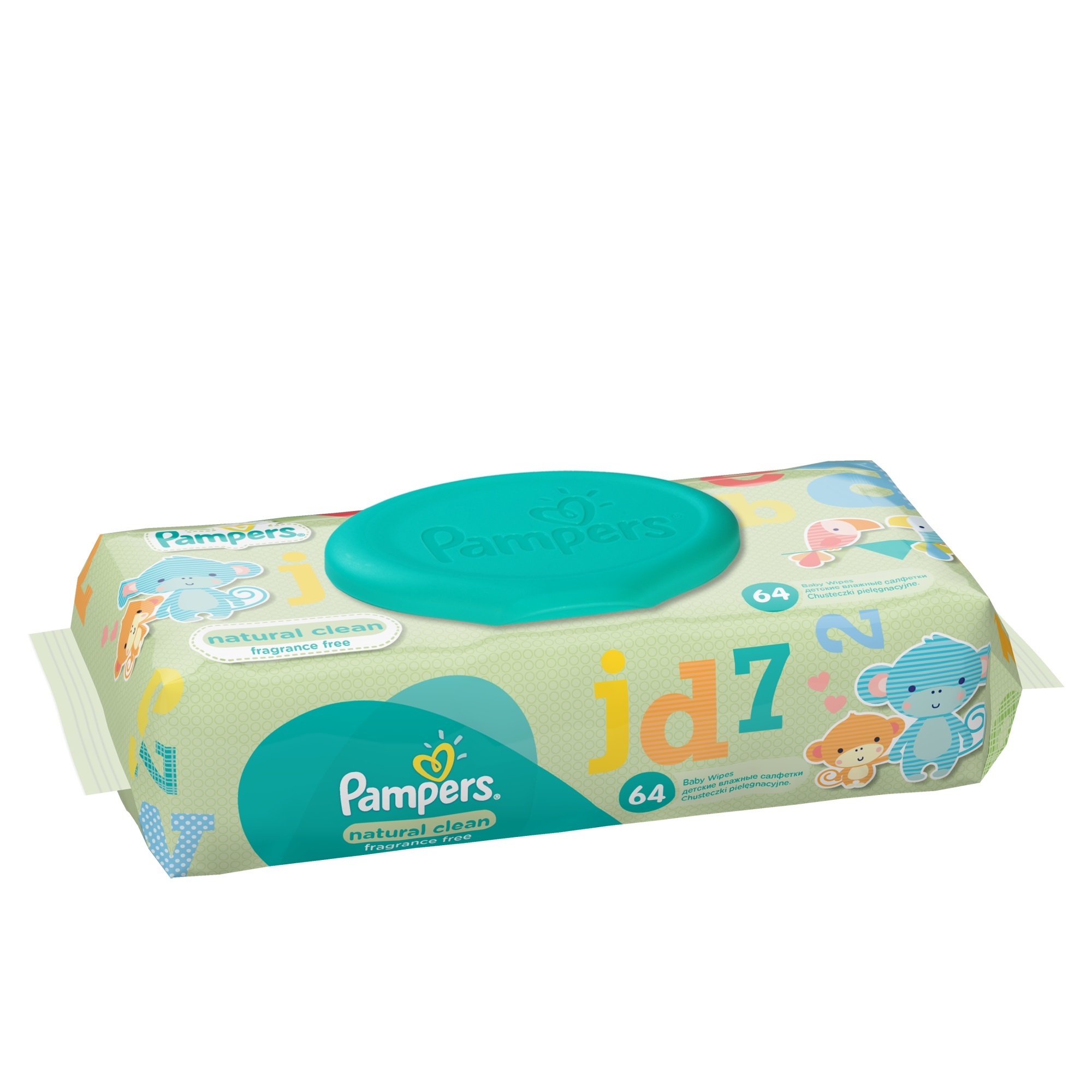 Влажные салфетки Pampers Natural Clean 64 шт. - фото 4