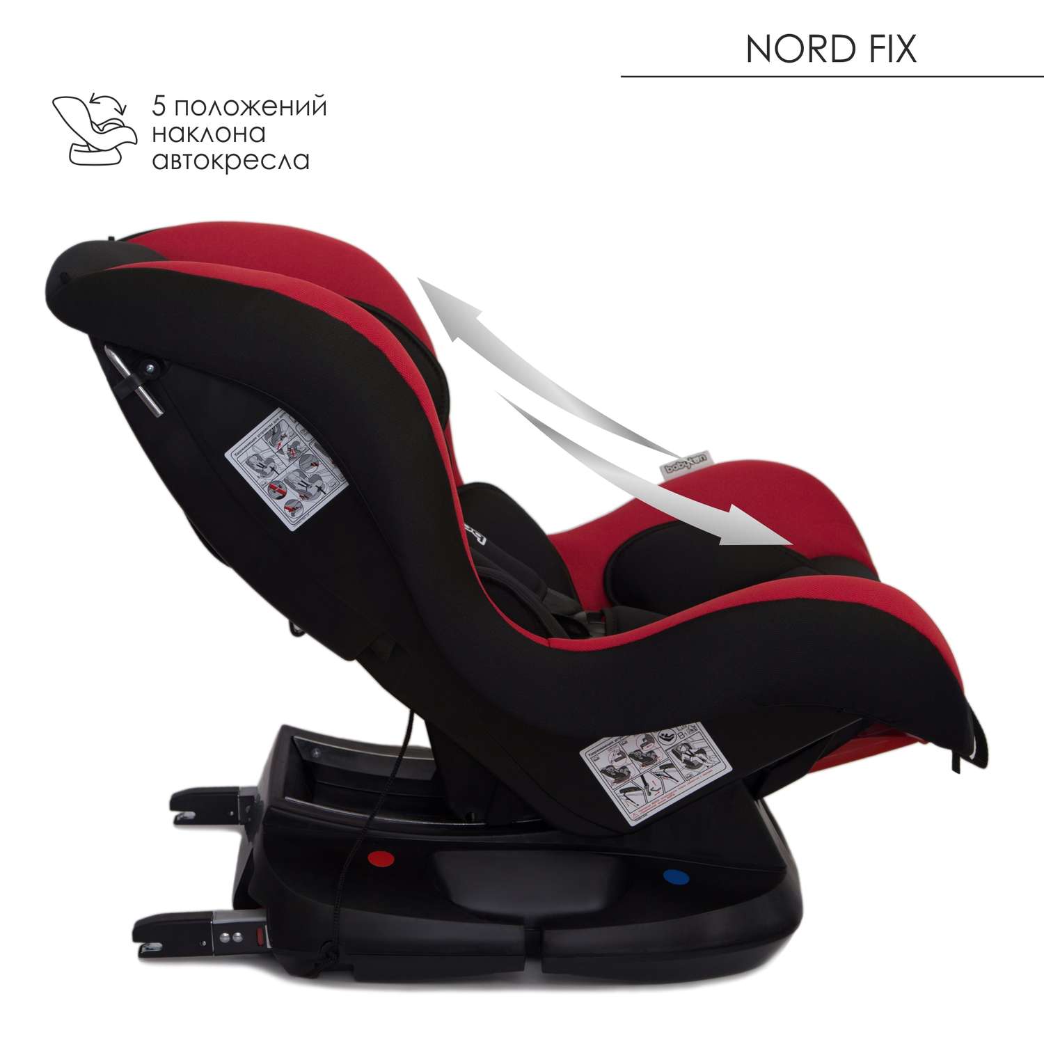 Автокресло Babyton Nord Fix Black-Red Isofix 0+/1 (0-18 кг) - фото 4