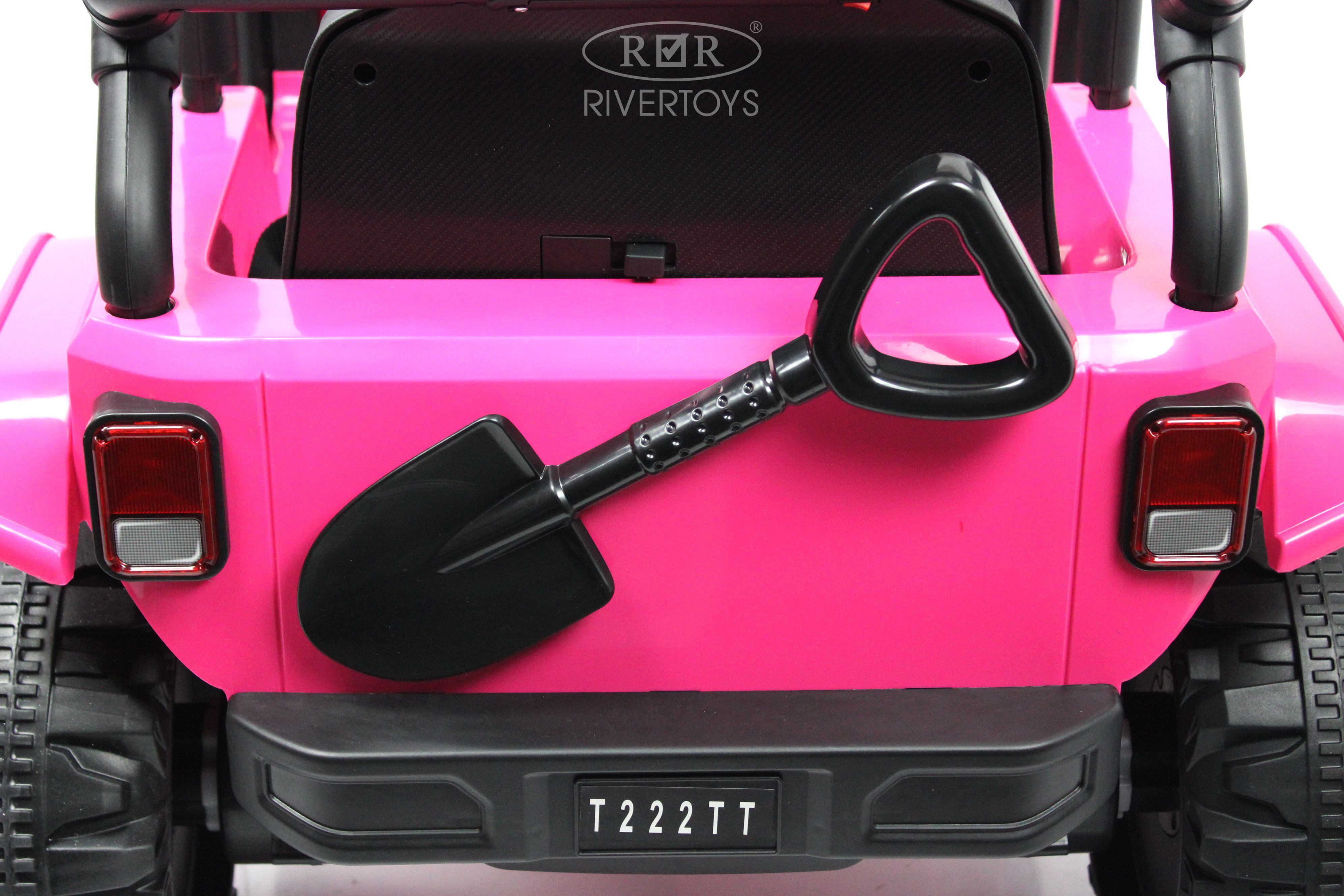 Электромобиль RIVERTOYS T222TT-4WD-PINK С пультом ДУ - фото 9