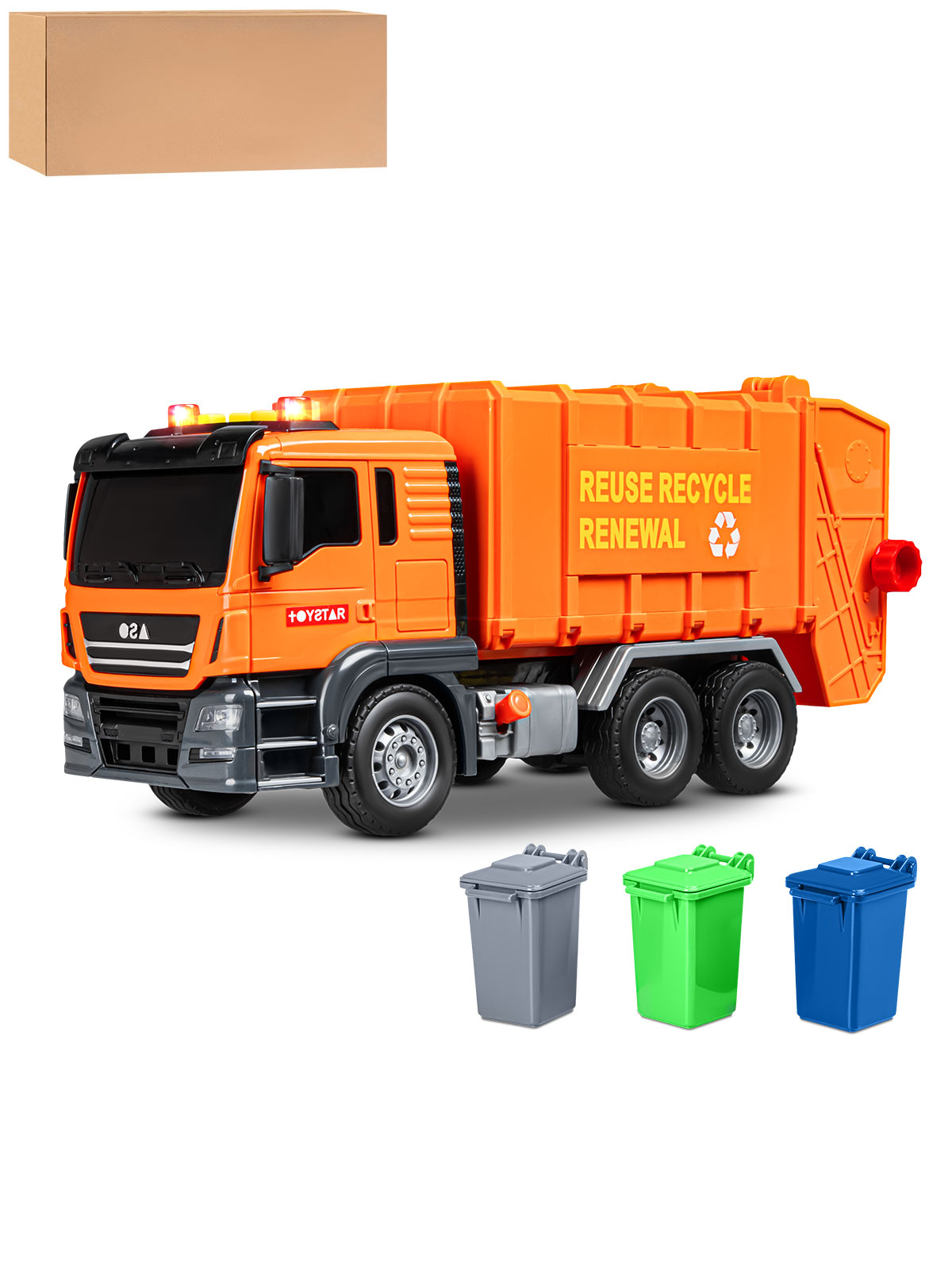 Мусоровоз AUTODRIVE JB0405100 - фото 7