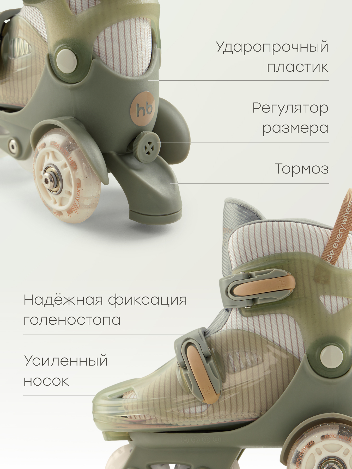 Роликовые коньки Happy Baby S 26-29 - фото 5