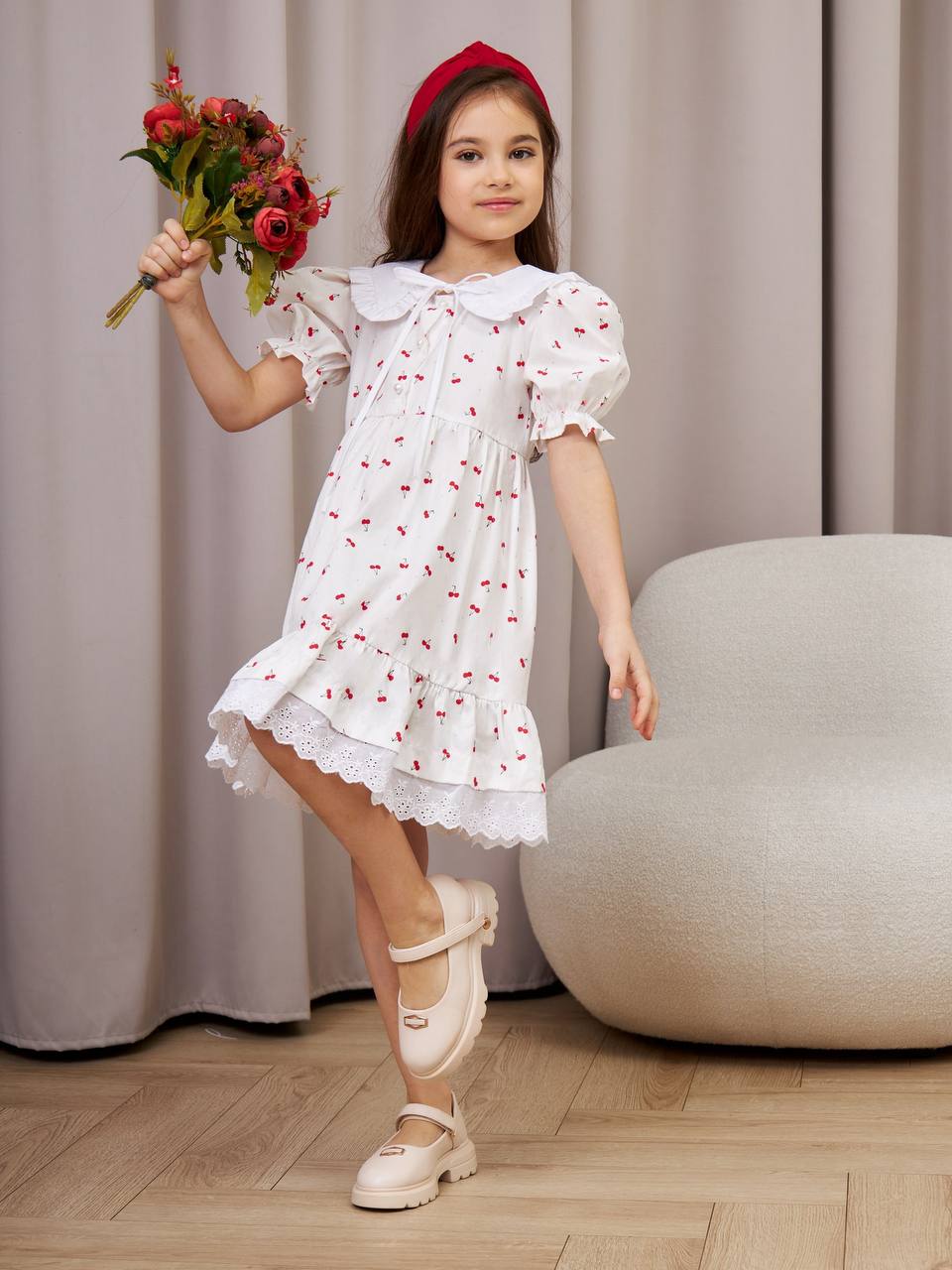 Платье Sofisha kids Plat.vorot.cherry - фото 4