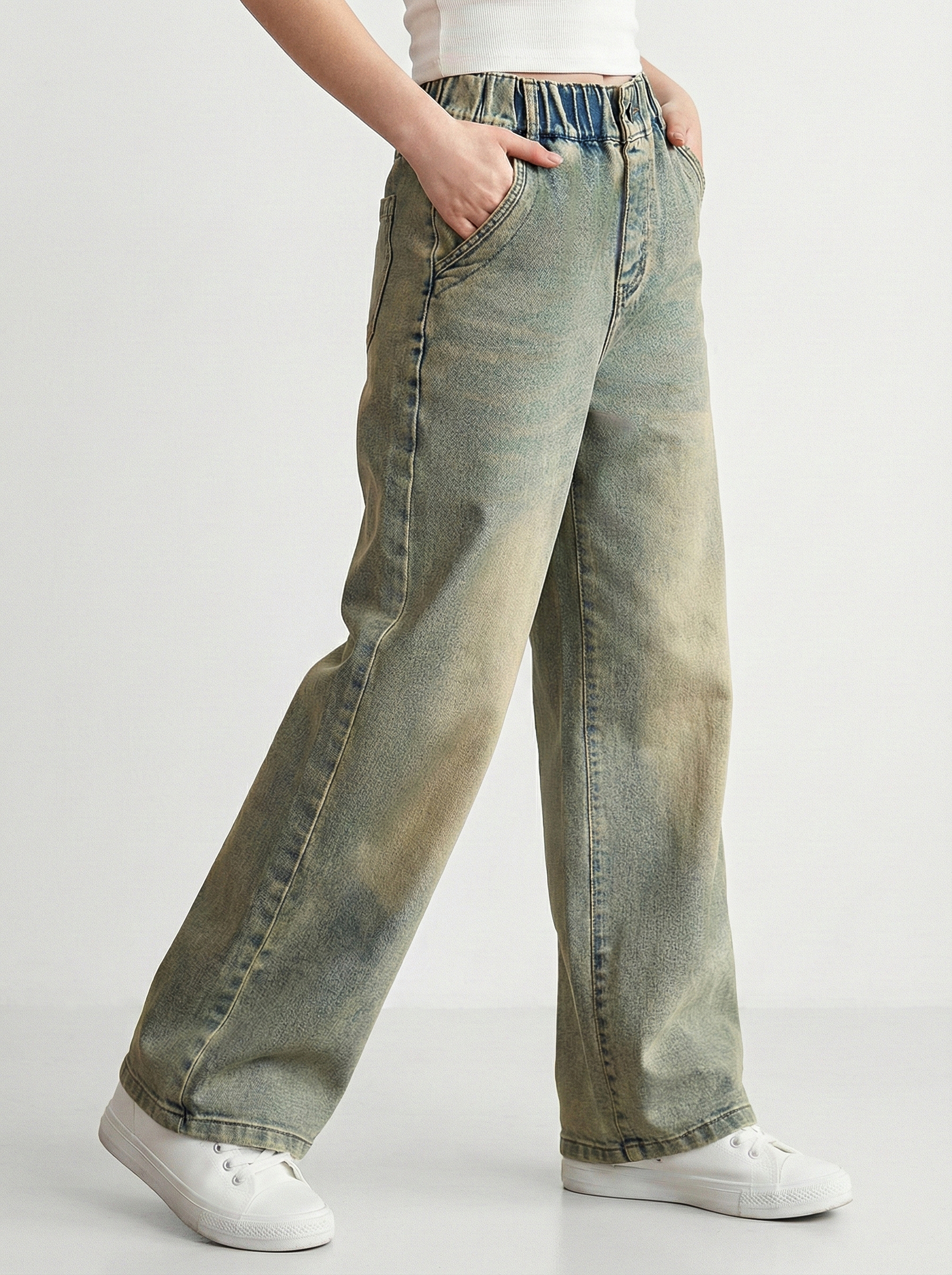 Джинсы-трубы СИНИЙ МИР WD91560NJ-G63 - фото 1