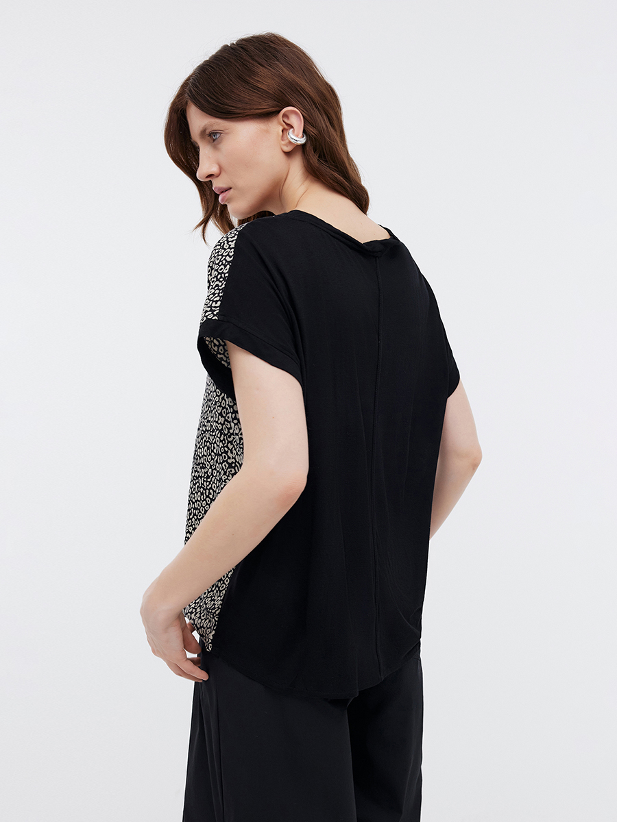 Блузка Baon B1924049/BLACK PRINTED - фото 3