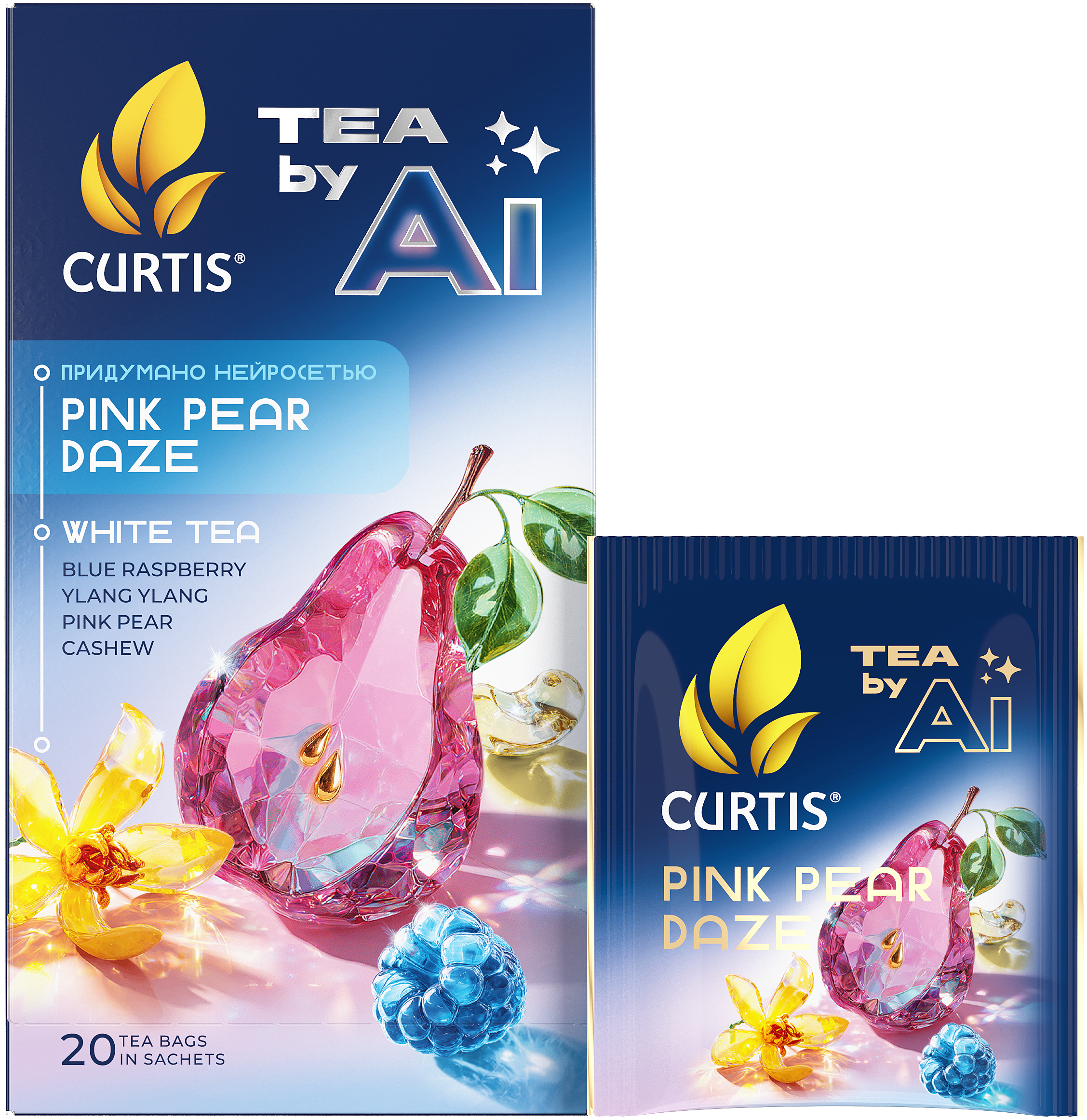 Чай в пакетиках Curtis Tea By Ai. Pink Pear Daze - фото 4