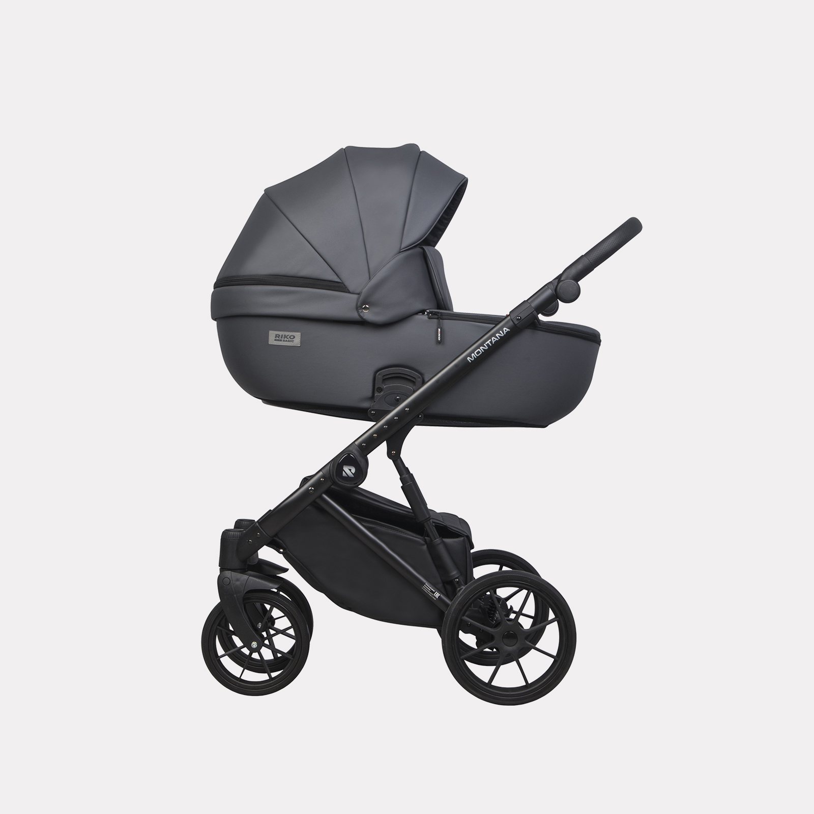 Коляска 3в1 Riko Basic Montana Ecco черный - фото 2