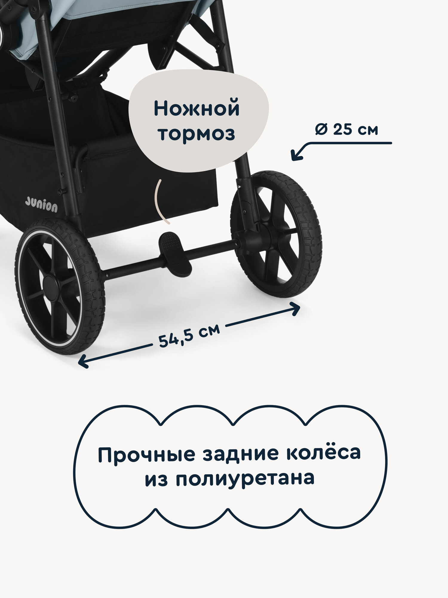 Коляска прогулочная Junion Fasti бирюзовый - фото 7