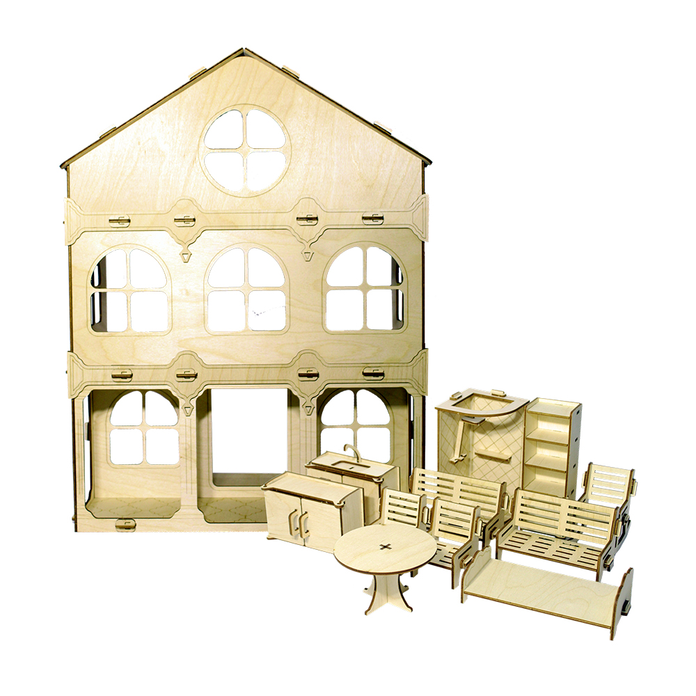 Домик для кукол ViromToys с мебелью ДФ0001 - фото 3