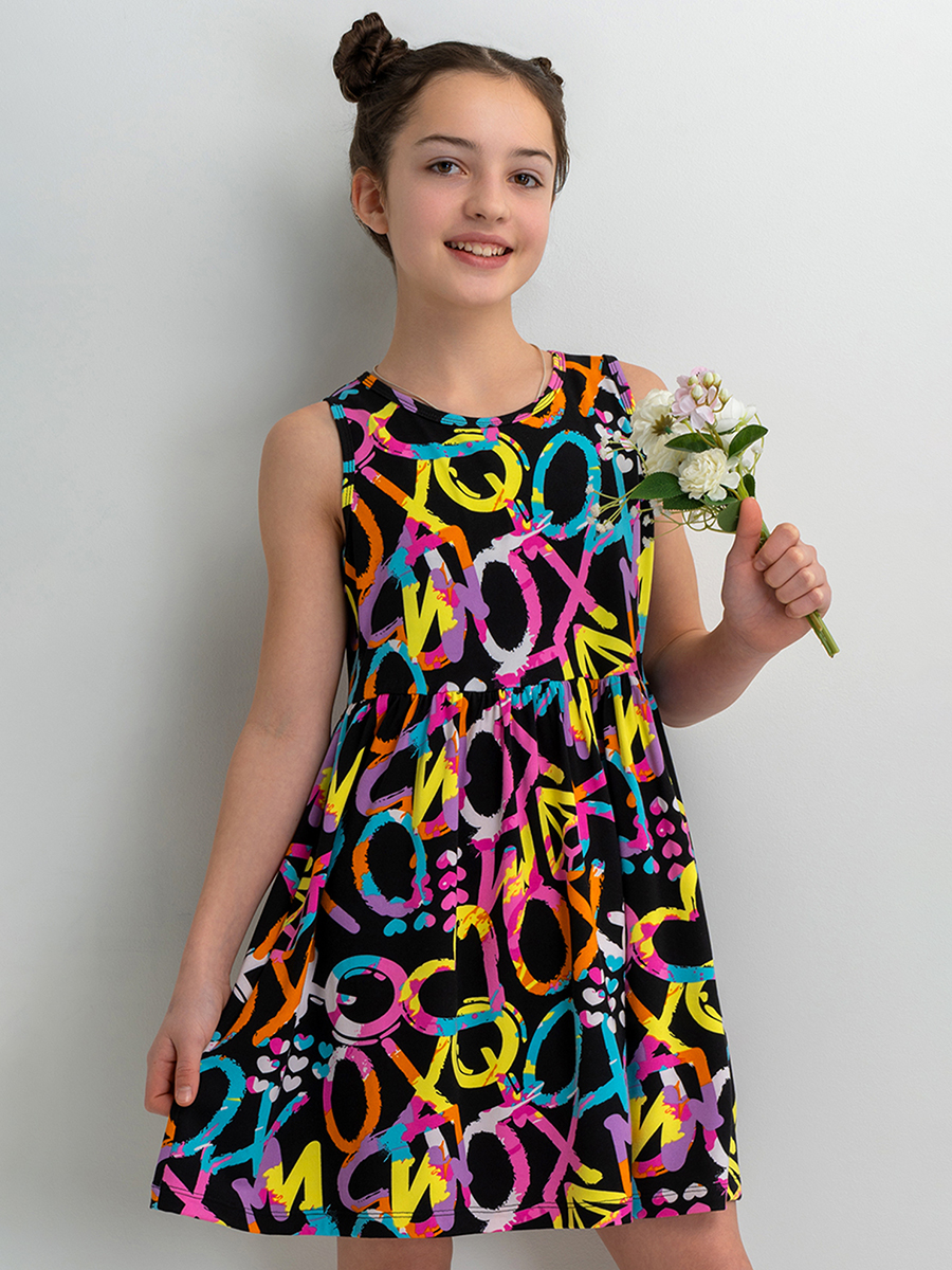 Платье HappyFox HF00199черный.с.сердечками - фото 1