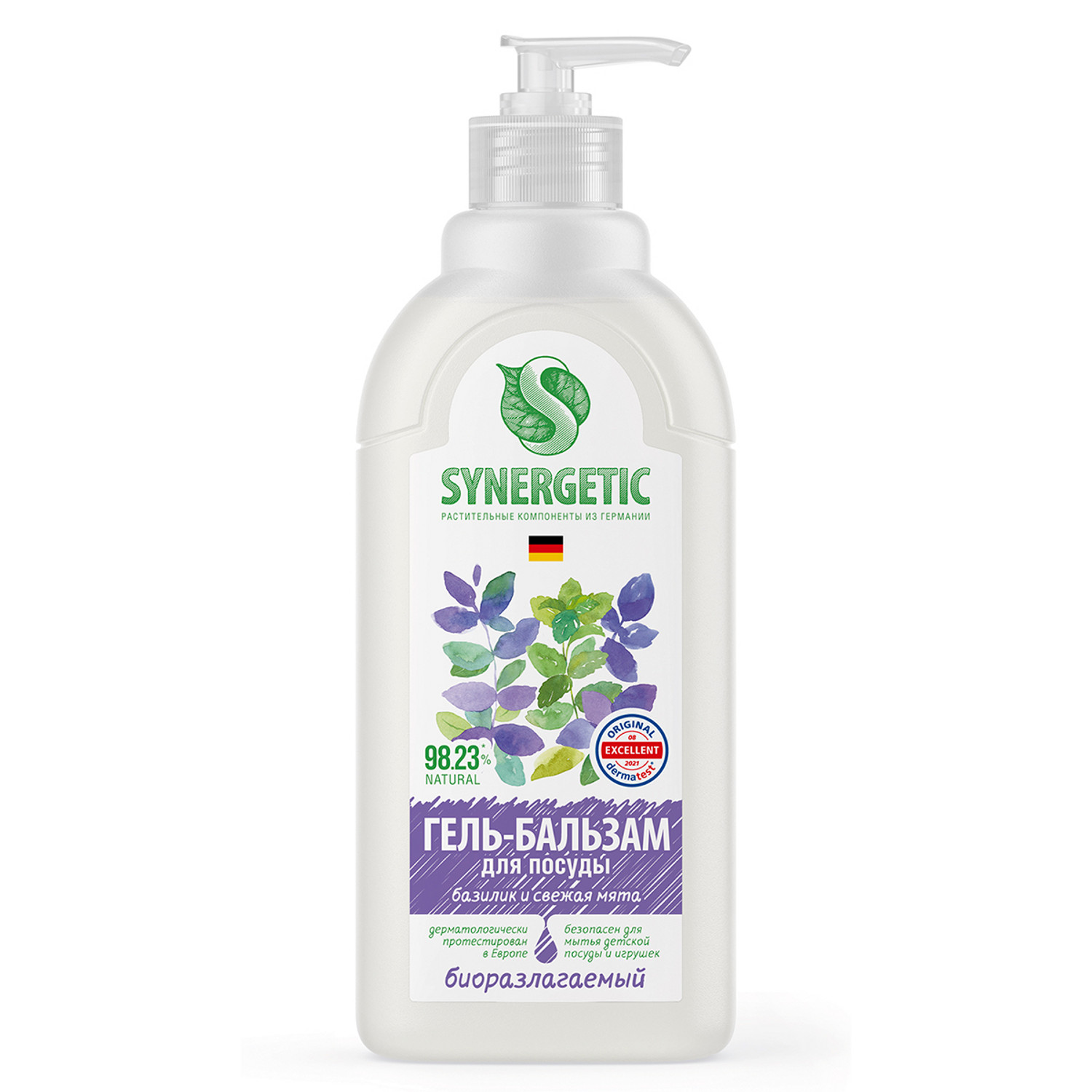 Гель-бальзам для мытья посуды Synergetic Базилик-Cвежая мята 0.5л - фото 5