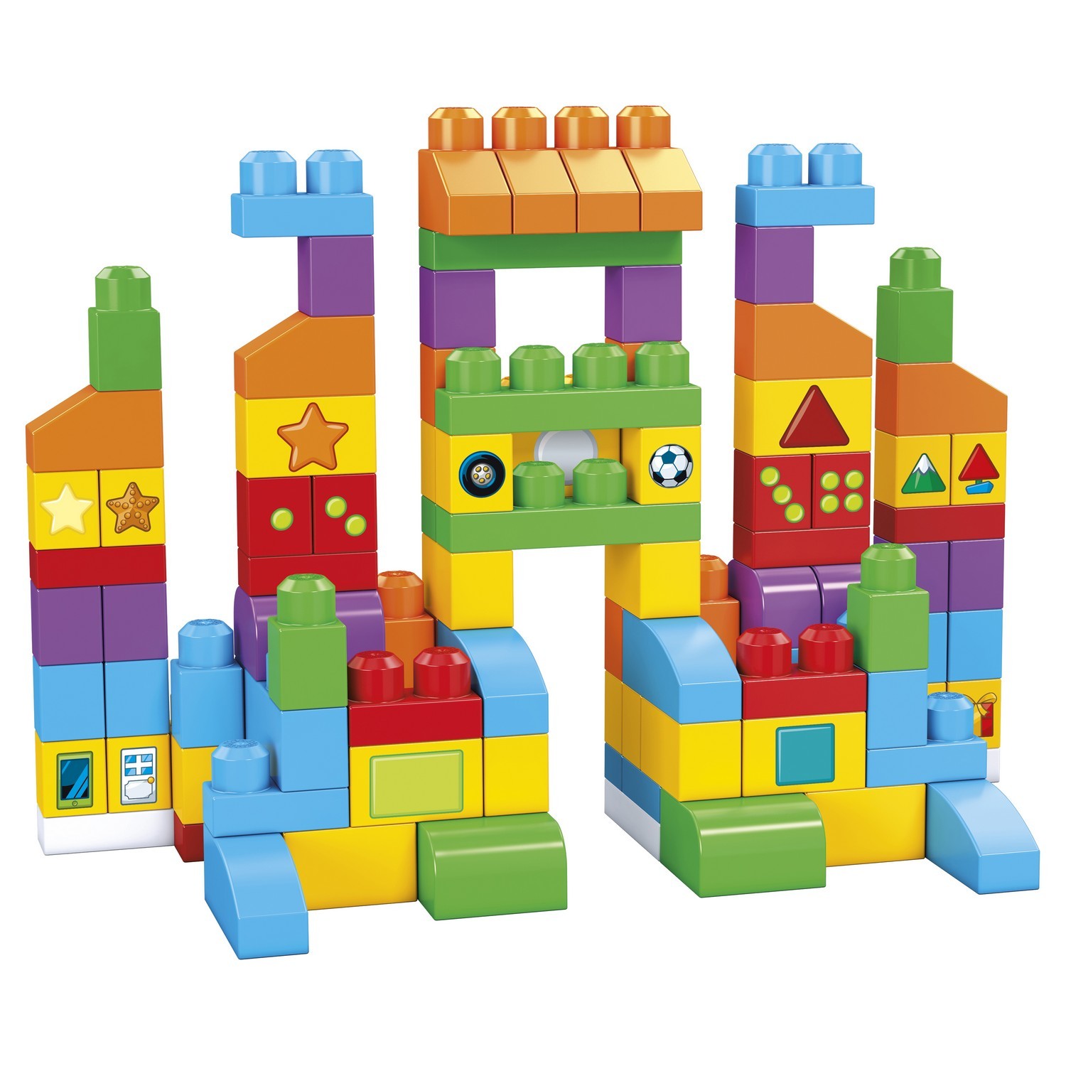 Конструктор Mega Bloks Набор обучающих блоков 150 дет. - фото 1