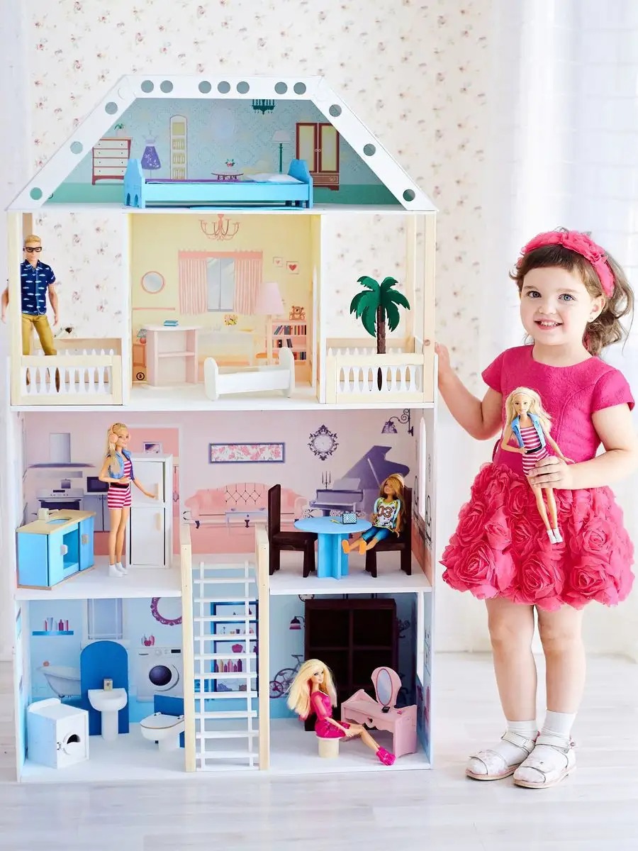 Домик для кукол PAREMO 130 см с мебелью PD318-02 - фото 1