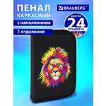 Пенал книжка Brauberg разноцветный лев