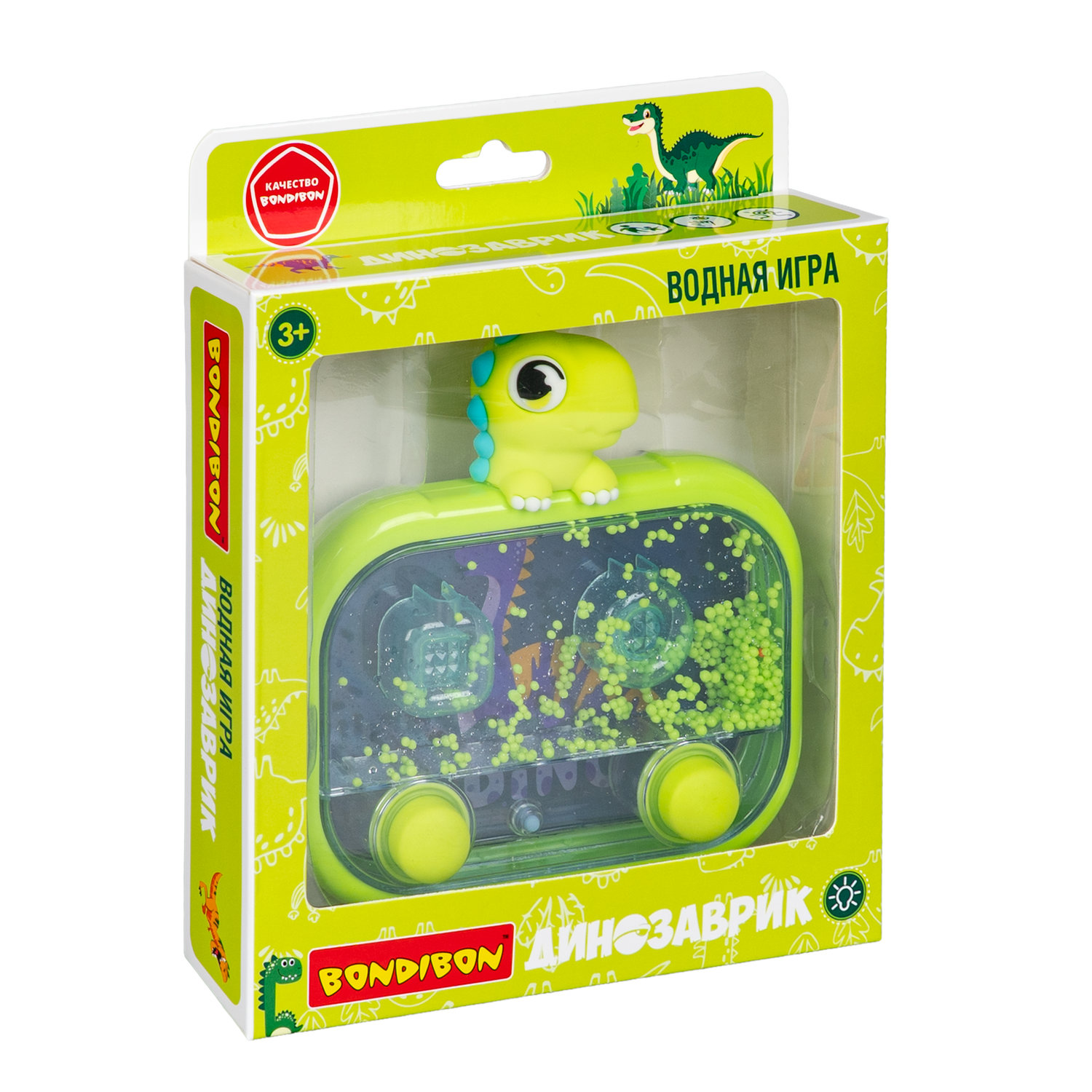 Настольная игра Bondibon ДИНОЗАВРИК шарики и подсветка - фото 2