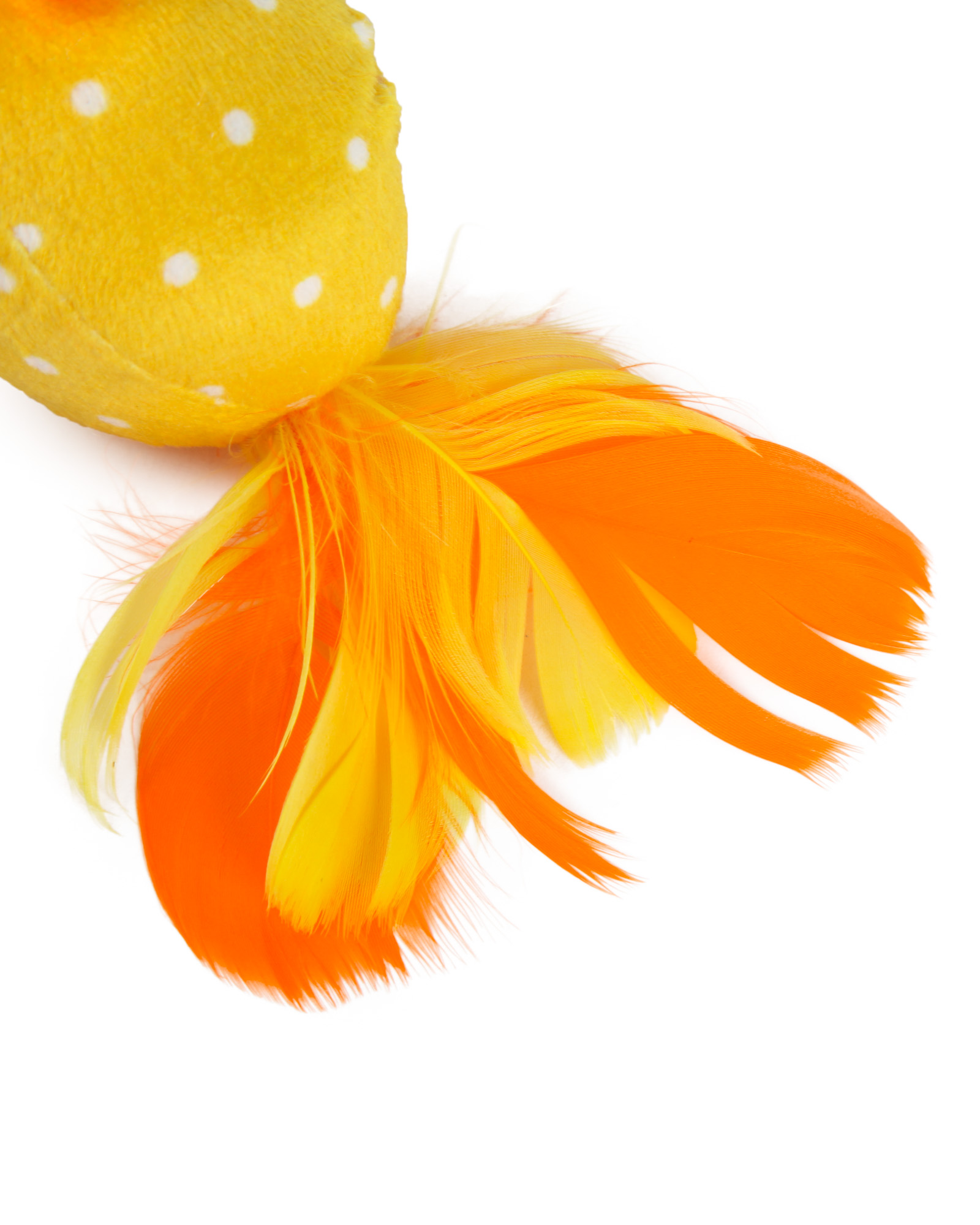 Игрушка для кошек Barbaks Мышь Одуван с перьями и кошачьей мятой 14см - фото 3