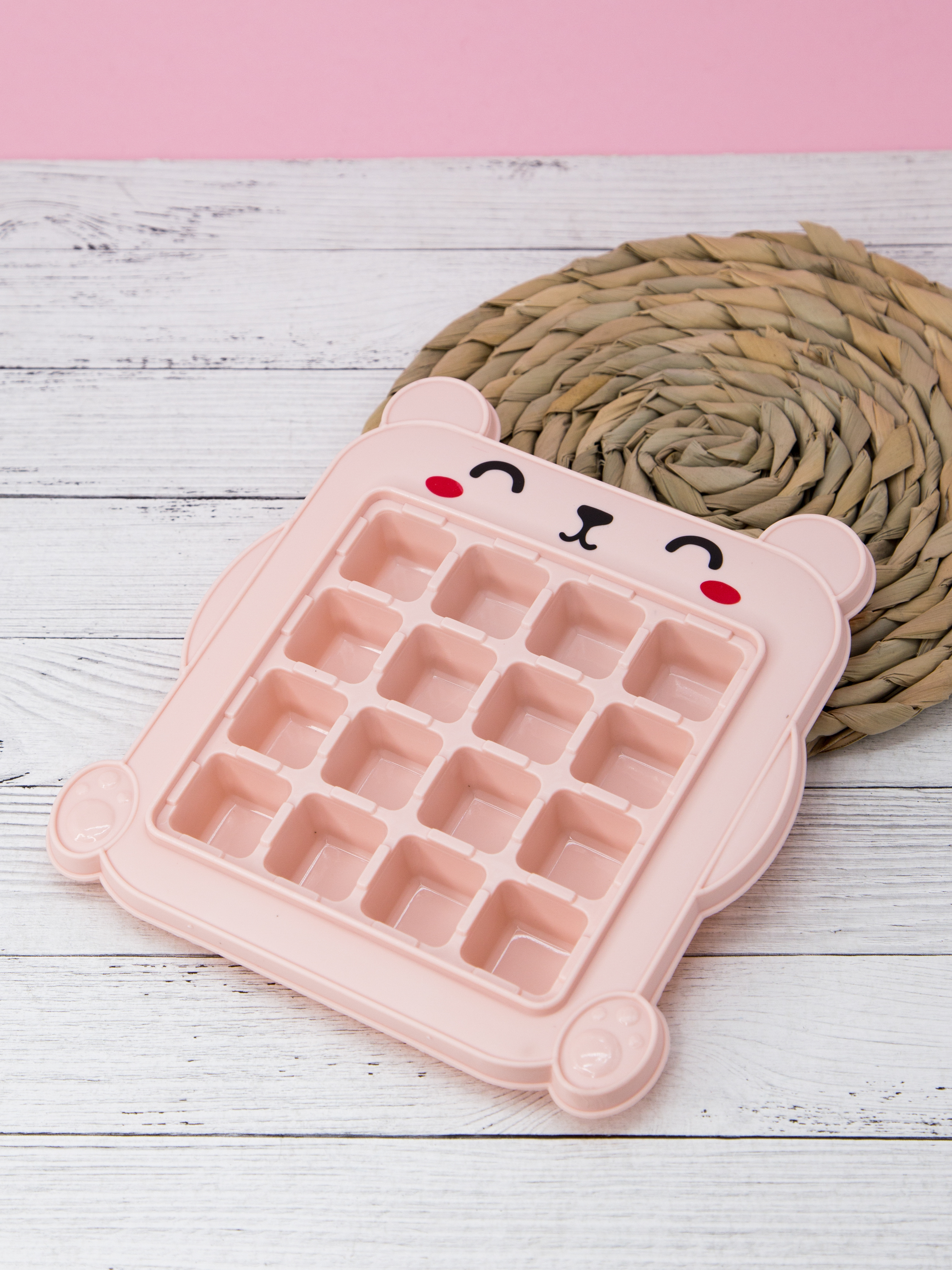 Лоток для льда iLikeGift Bear pink - фото 1