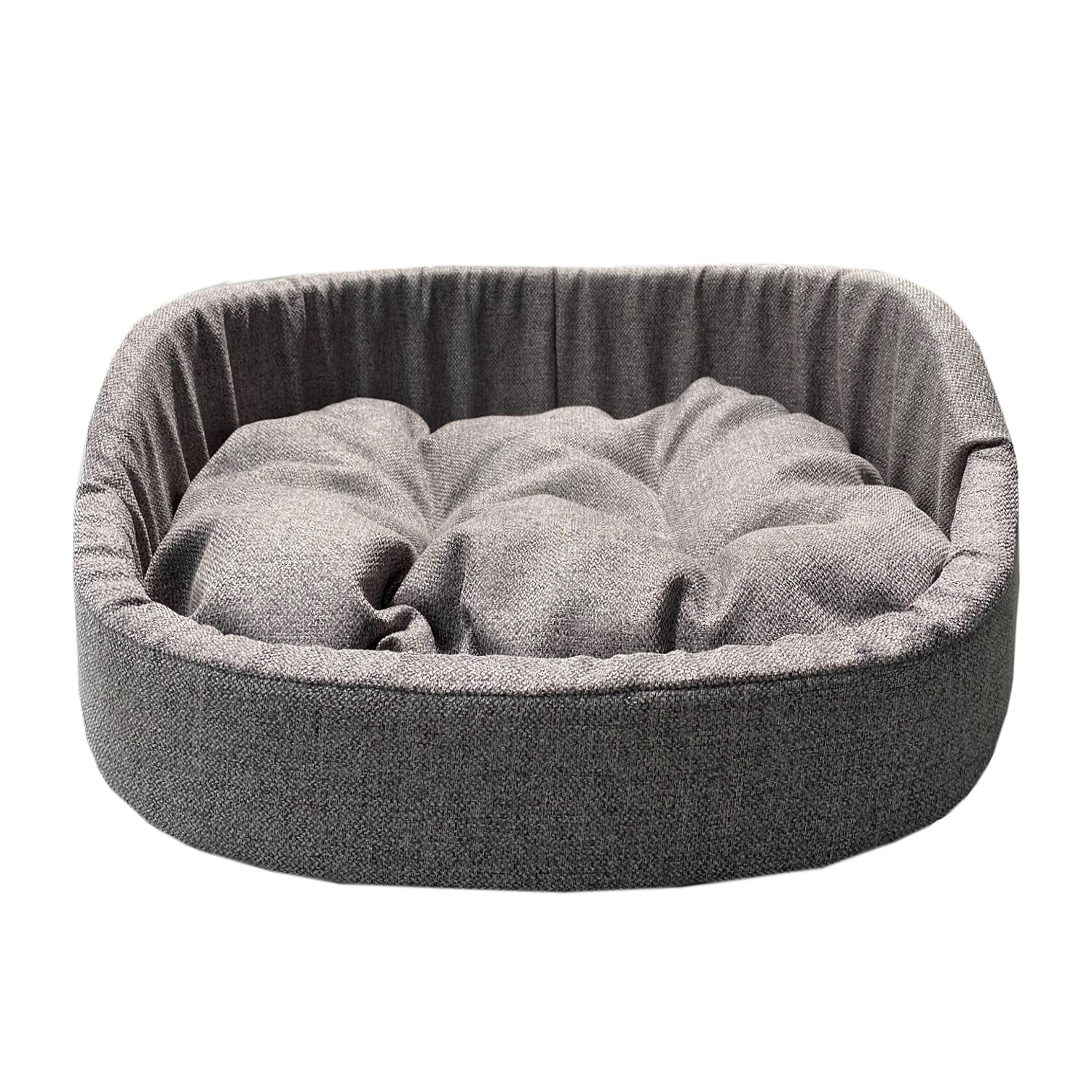 Лежанка для животных Homepet Krona Жаккард диванчик 49*43*17см Silver - фото 1