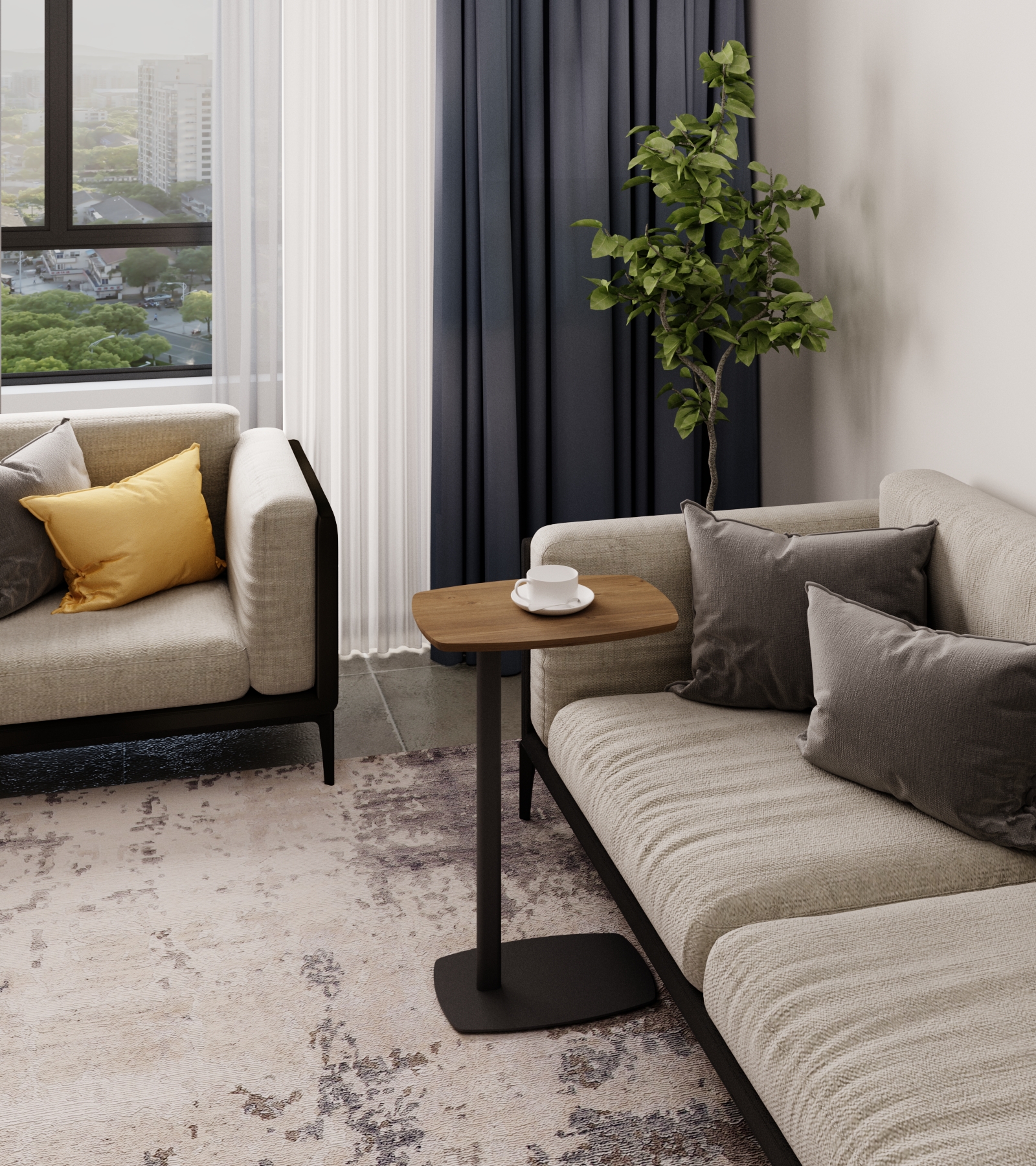 Стол придиванный SLINE Дей орех кантри - фото 3