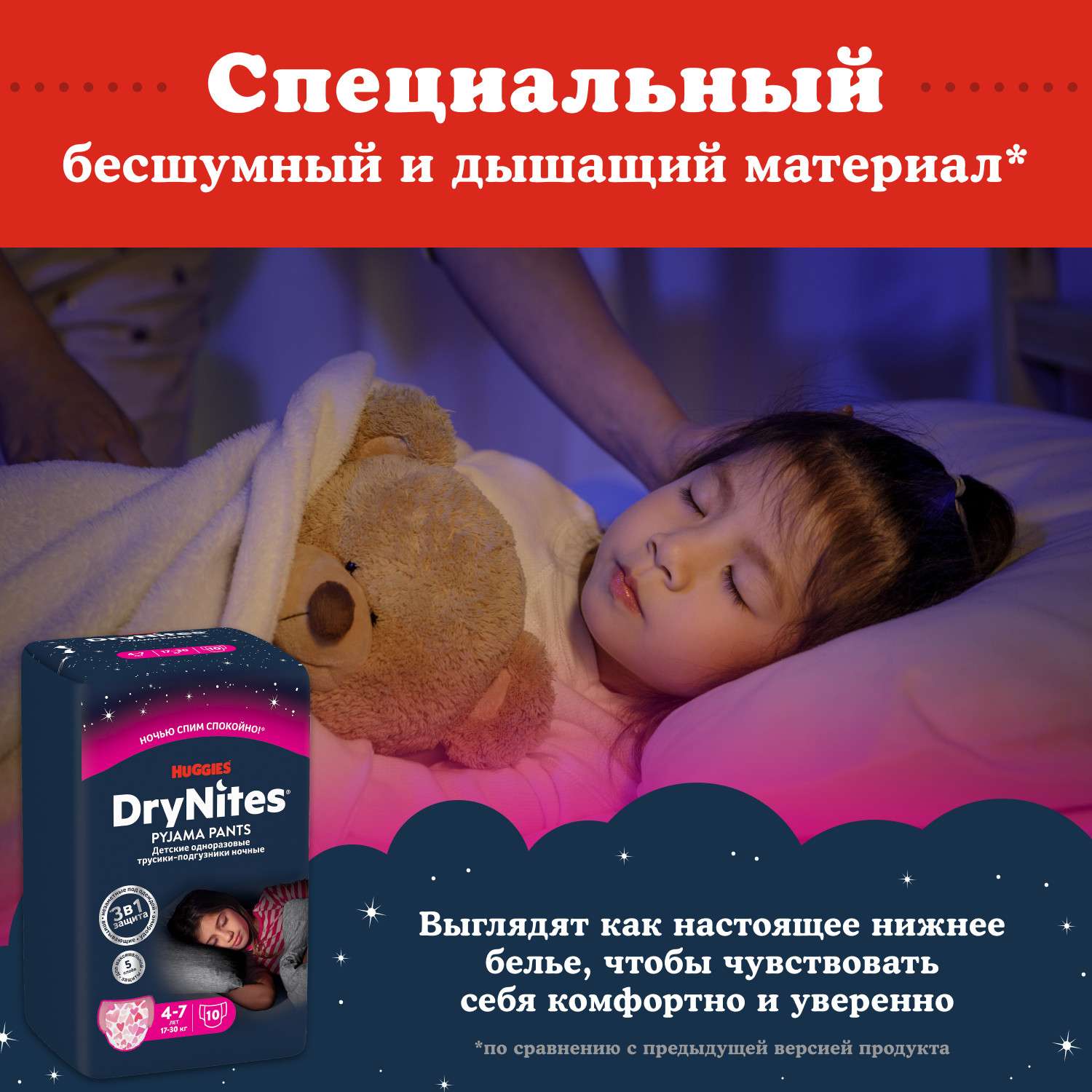 Трусики Huggies DryNites для девочек XXXL (17-30 кг) 10 шт. - фото 4