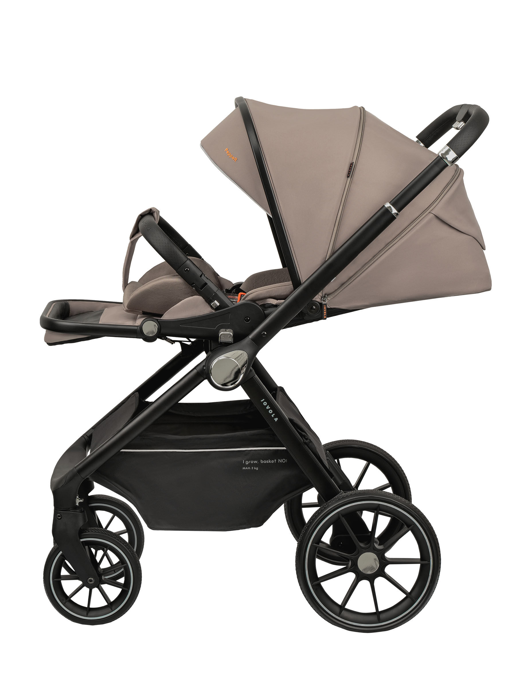 Коляска прогулочная JOVOLA Pepper всесезонная бежевый - фото 13