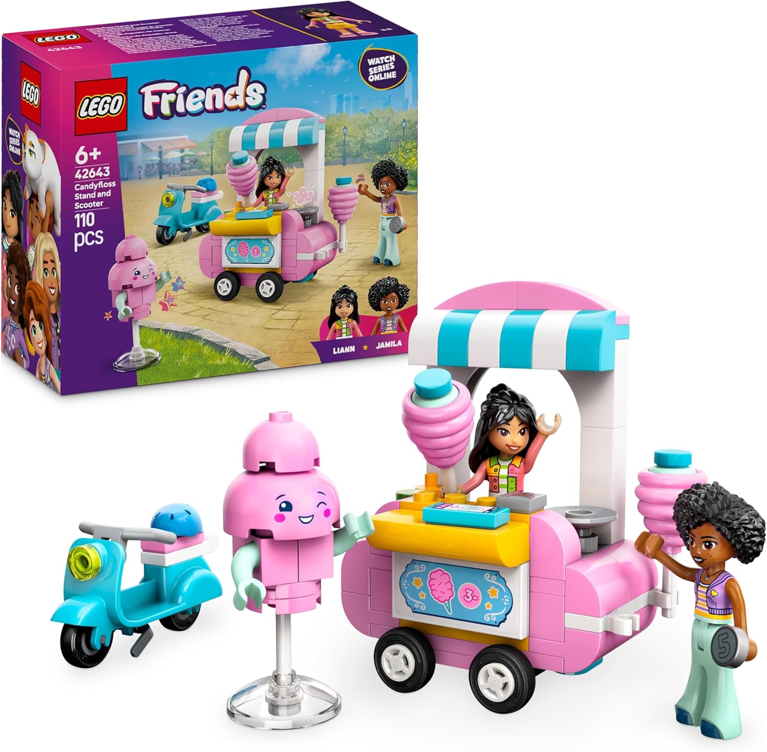 Конструктор LEGO Friends Стенд со сладкой ватой блочный - фото 1