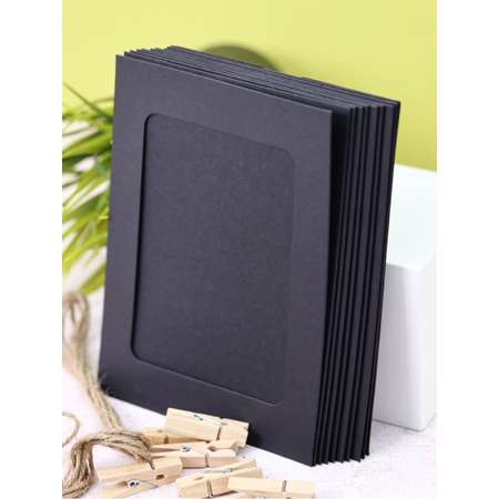 Крафтовые фоторамки iLikeGift Classic black 11.5х15.5см 10шт