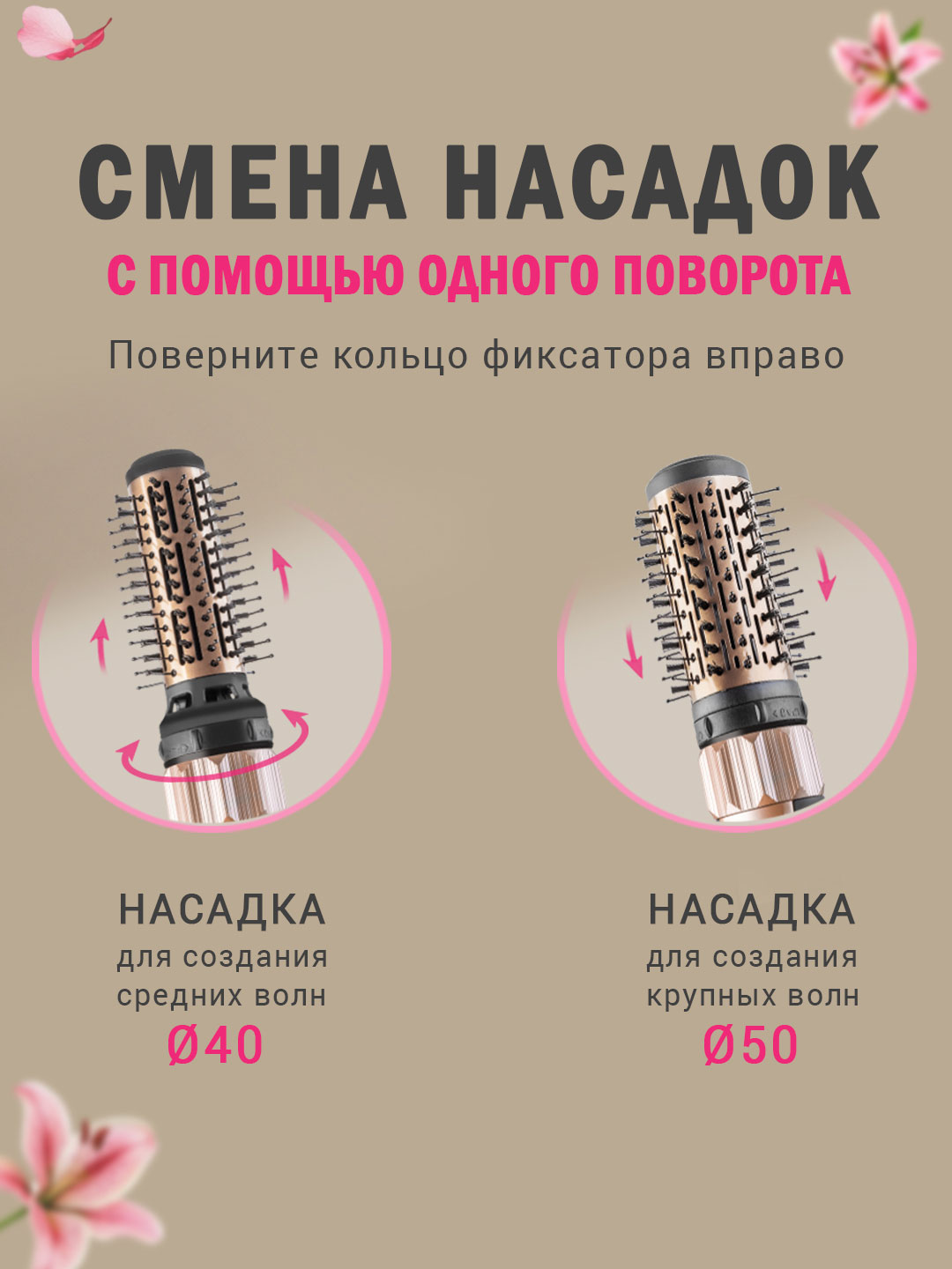Стайлер для волос ENDEVER Aurora 503 1200 Вт 2 насадки вращение - фото 2