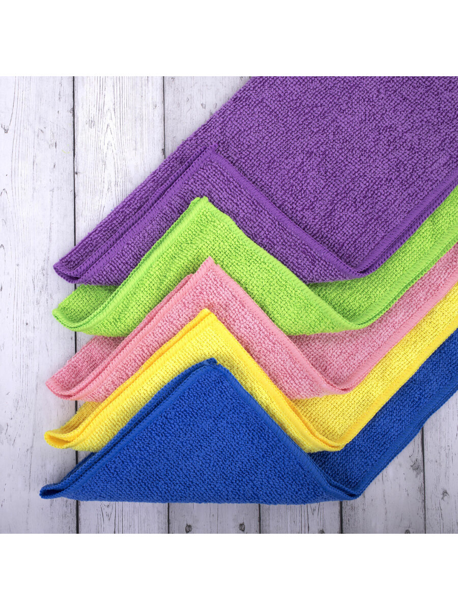 Салфетки для уборки Лайма универсальные из микрофибры 30х30см 10 шт - фото 9