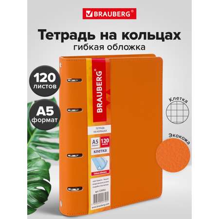 Тетрадь со сменным блоком Brauberg клетка 120 лист.