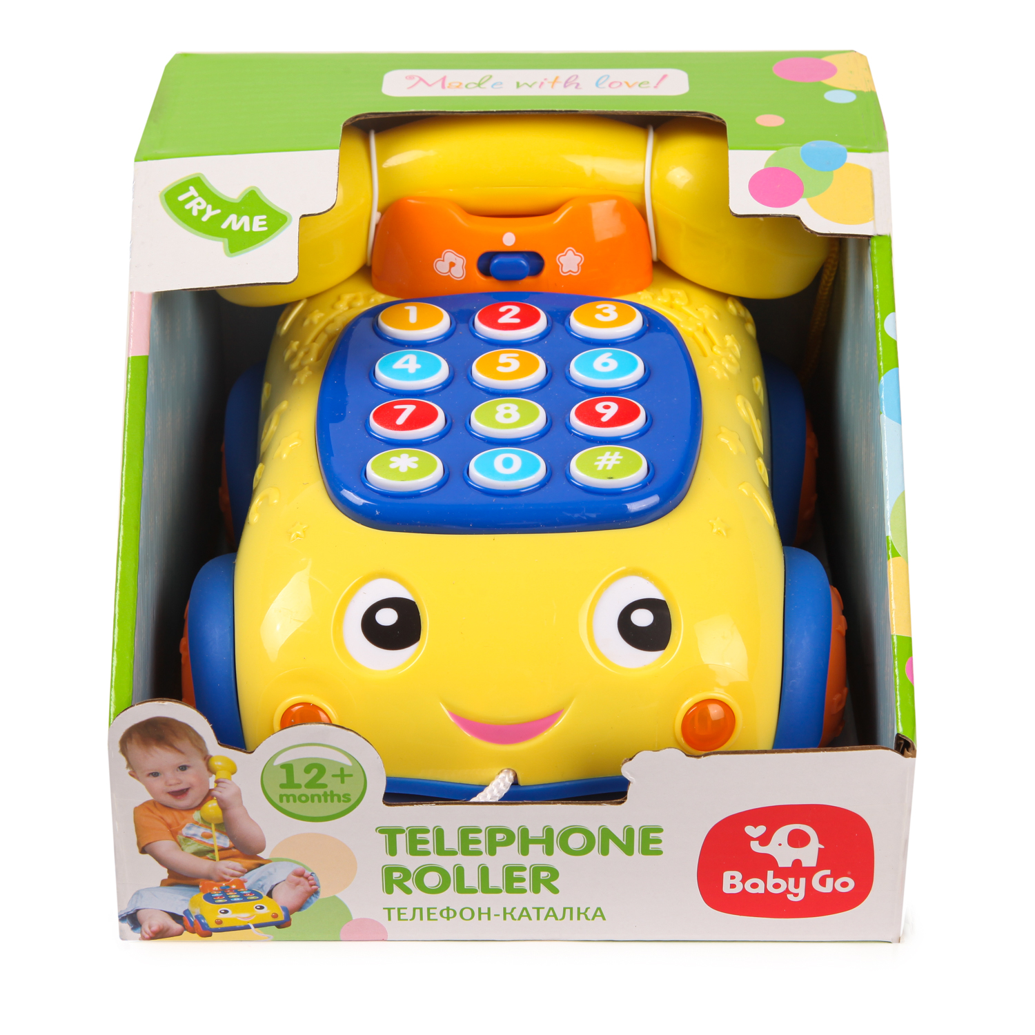 Игрушка BabyGo каталка Телефон - фото 3
