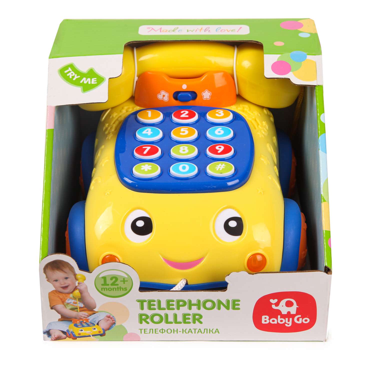 Игрушка BabyGo каталка Телефон - фото 3
