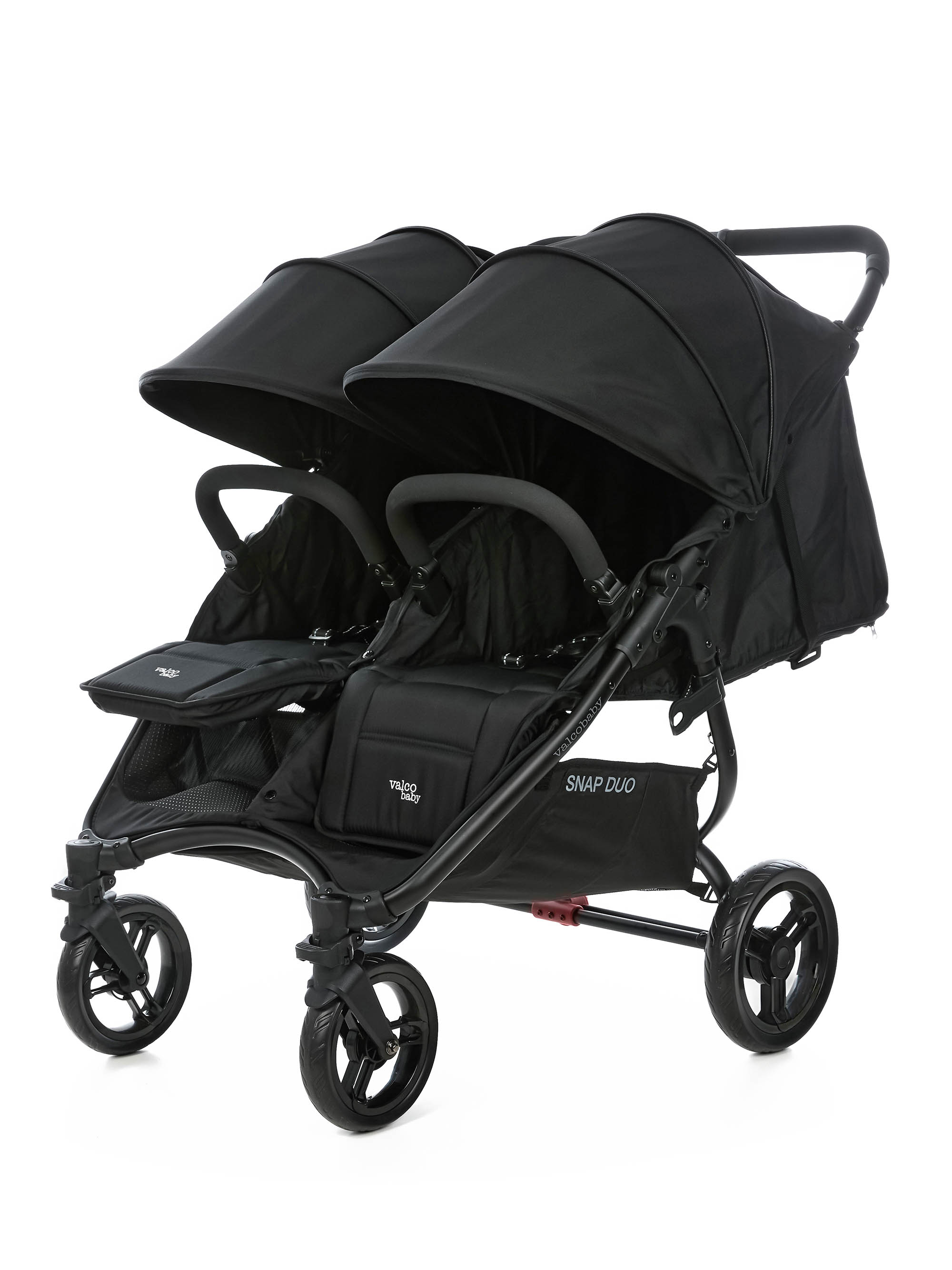 Коляска прогулочная для двойни Valco baby Snap Duo Flatt Matt черный - фото 20