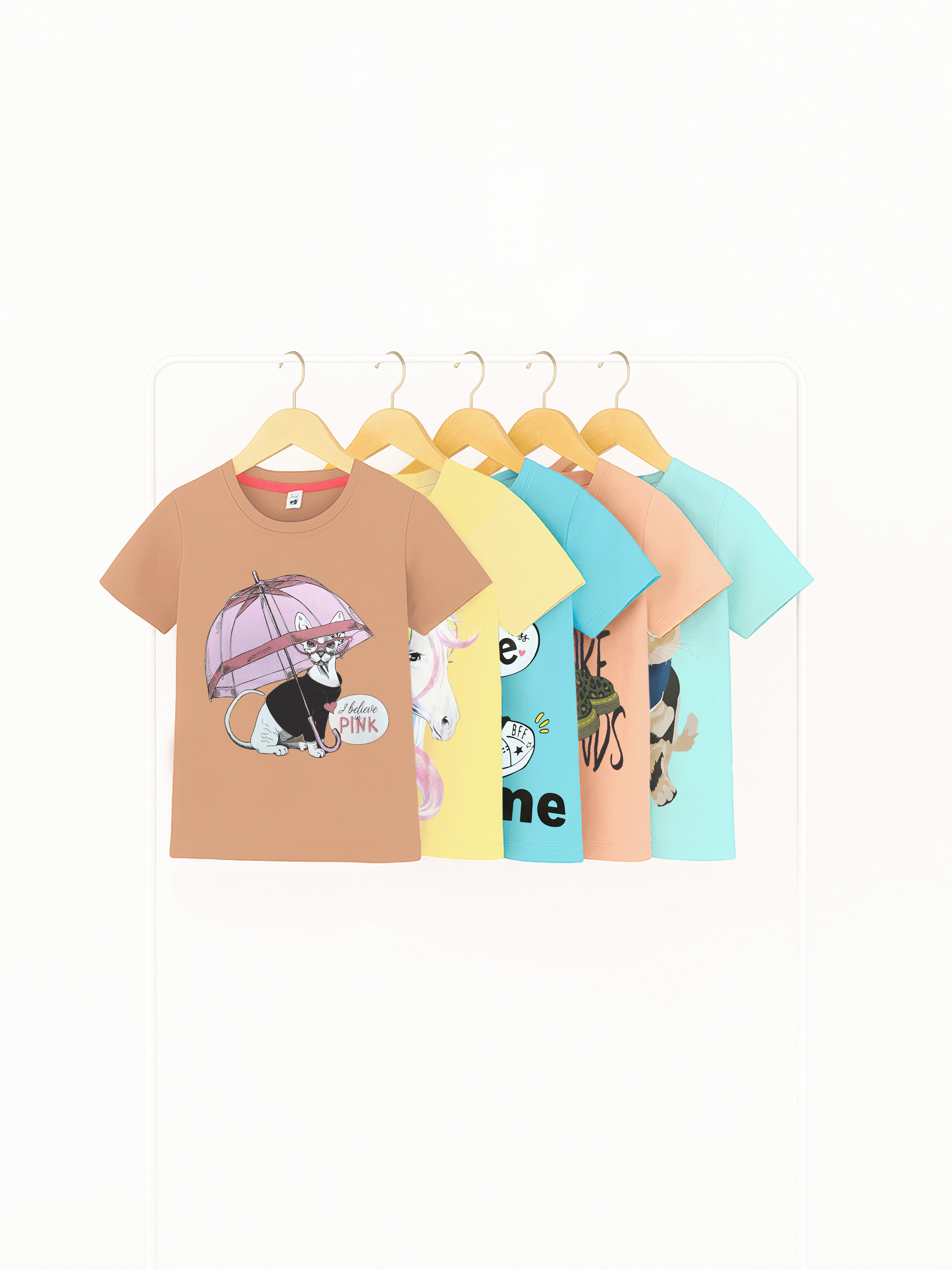 Футболка 5 шт Baby Stylе мд001487 - фото 1