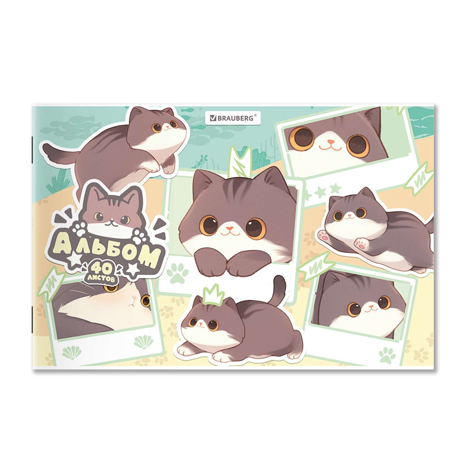 Альбом Brauberg Милые коты А4 40 лист. в ассортименте - фото 3