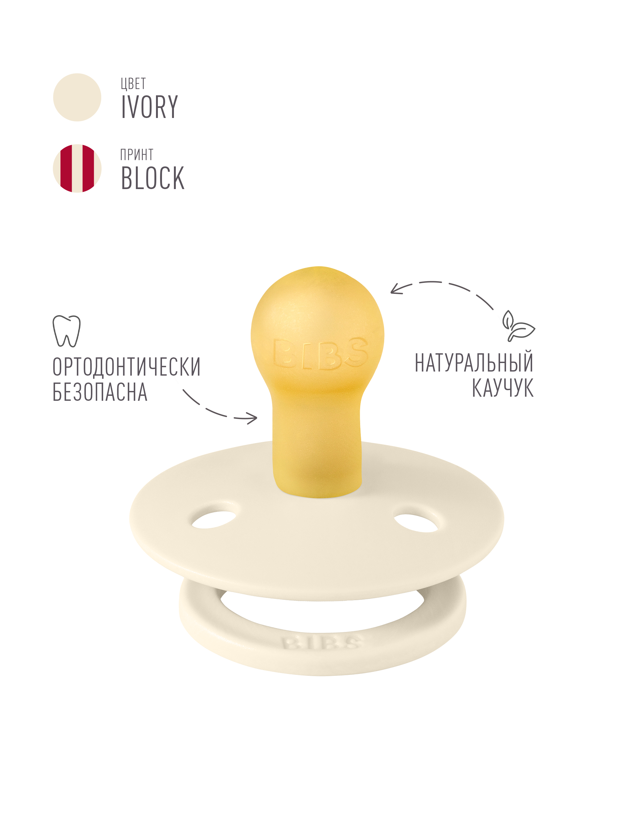 Набор BIBS латекс классическая от 0 мес. 2 шт. - фото 3
